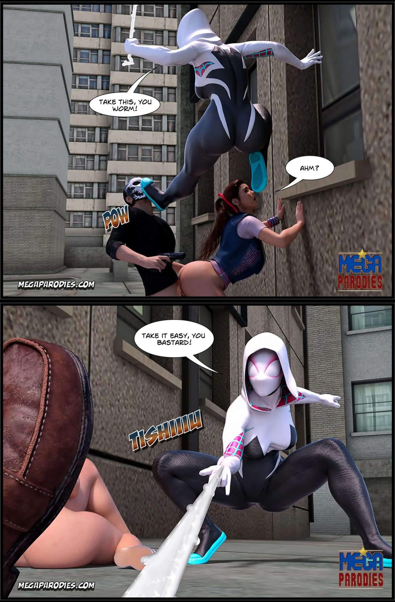 Spider-Gwen X Rhino Porn Comic english 08