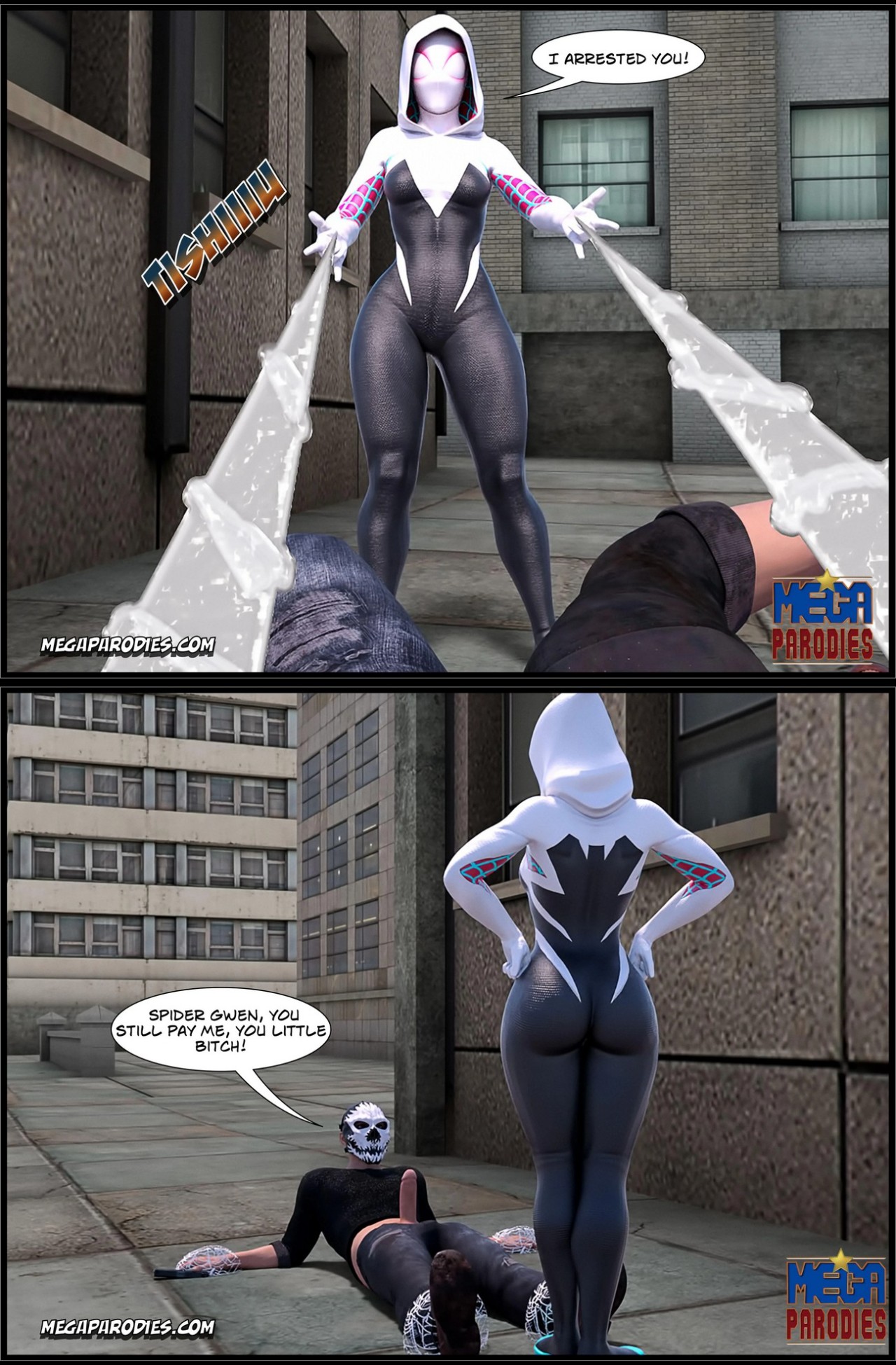 Spider-Gwen X Rhino Porn Comic english 10