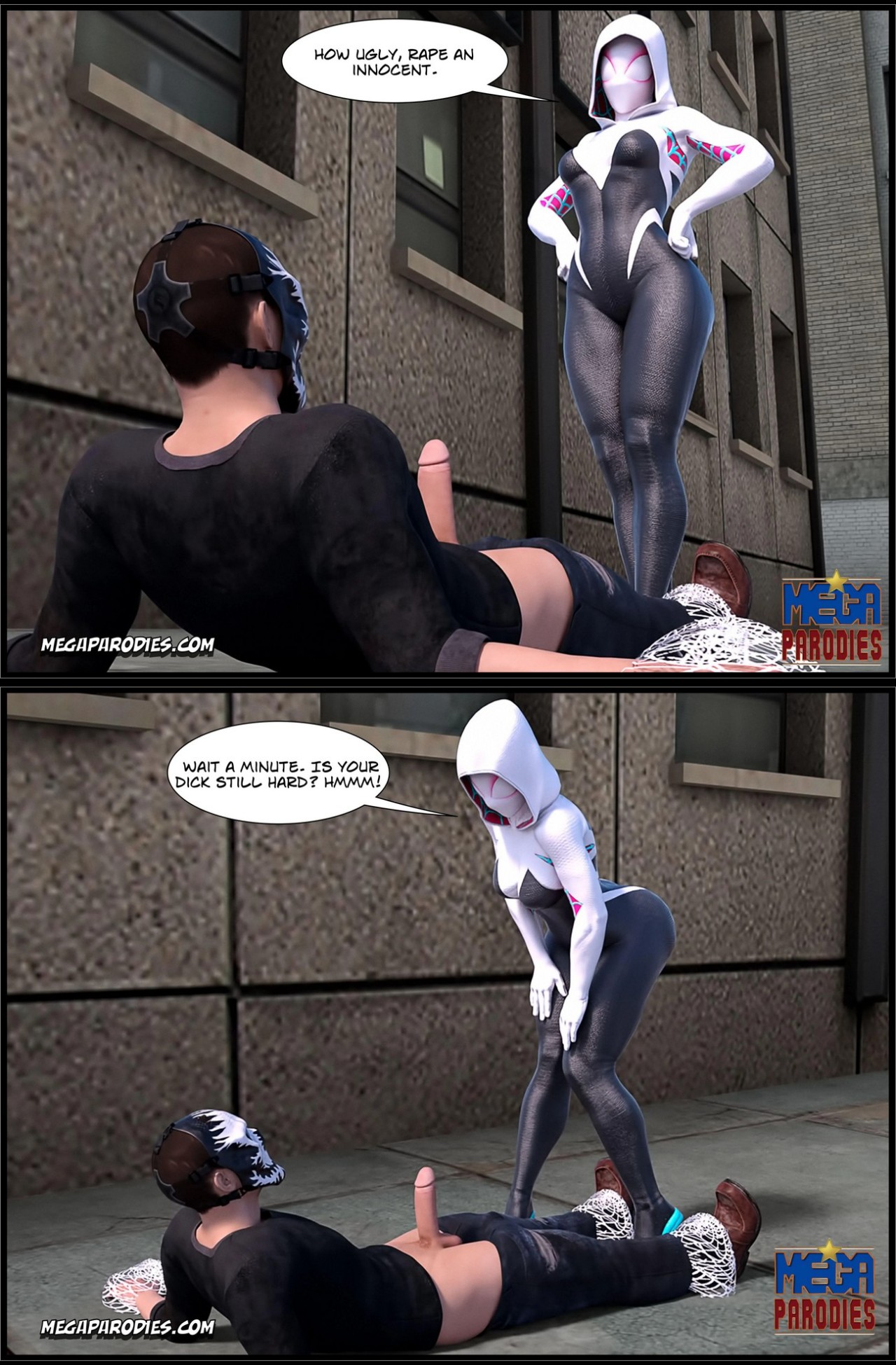 Spider-Gwen X Rhino Porn Comic english 11