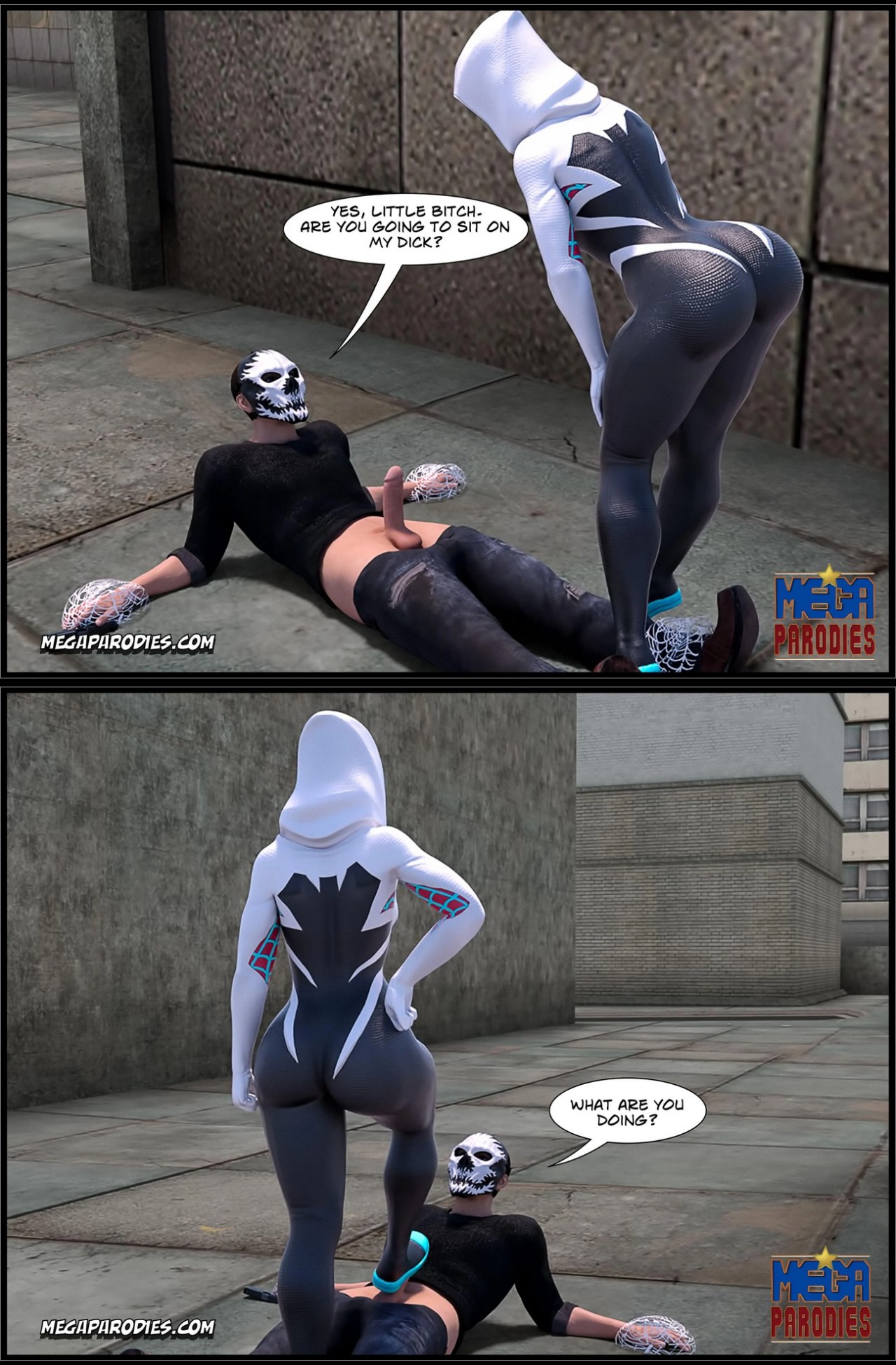 Spider-Gwen X Rhino Porn Comic english 12