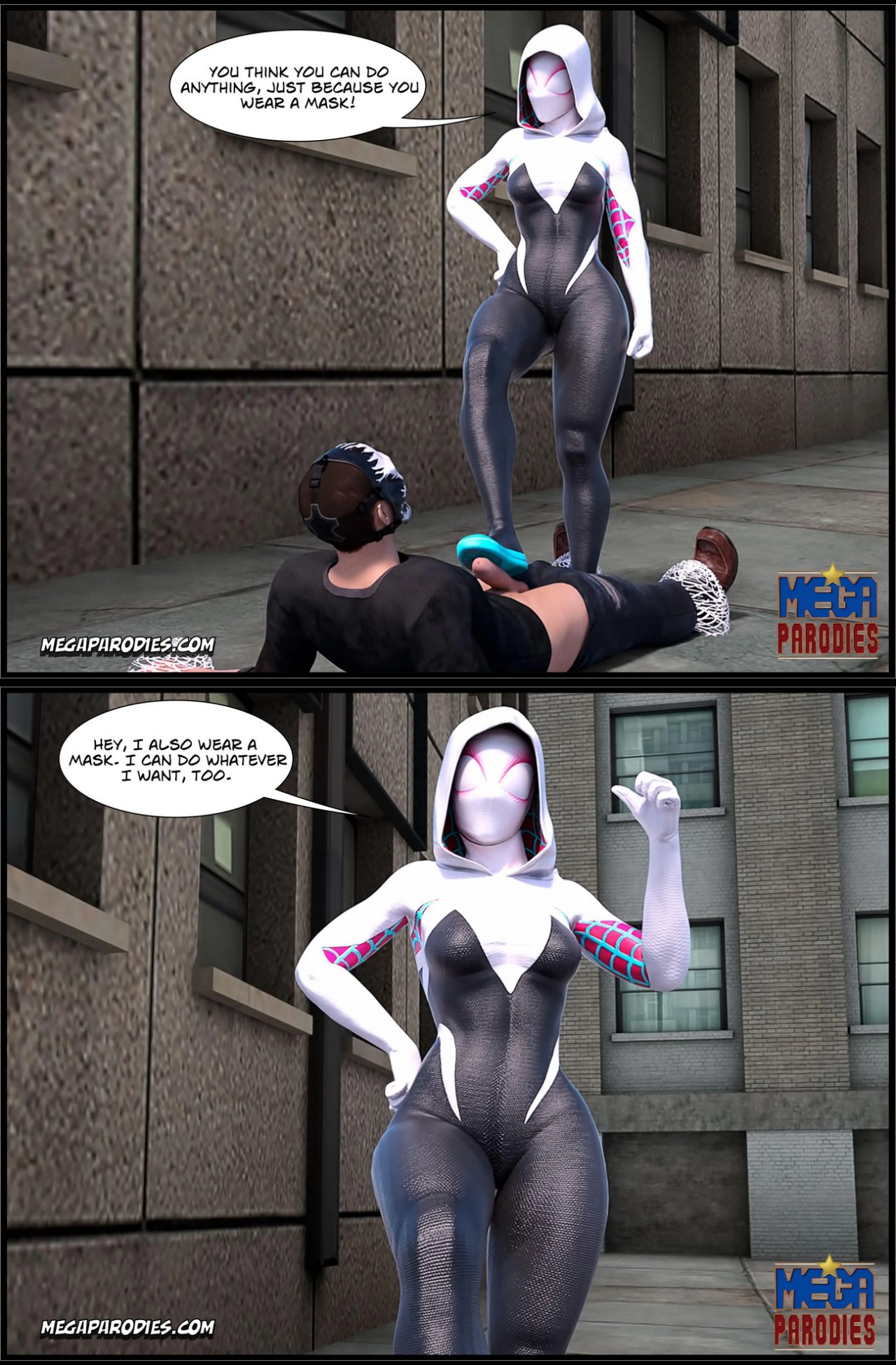 Spider-Gwen X Rhino Porn Comic english 13