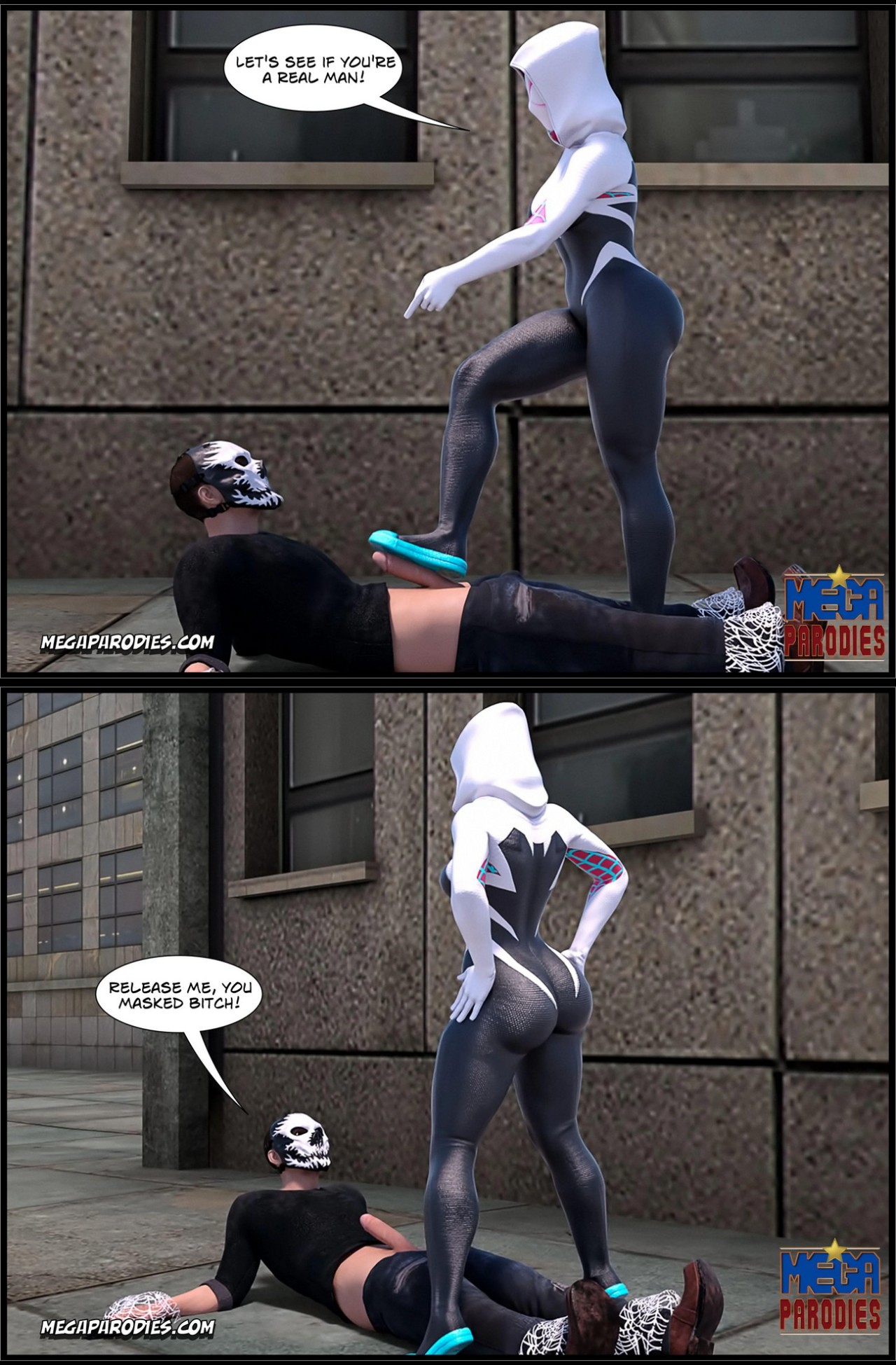Spider-Gwen X Rhino Porn Comic english 14