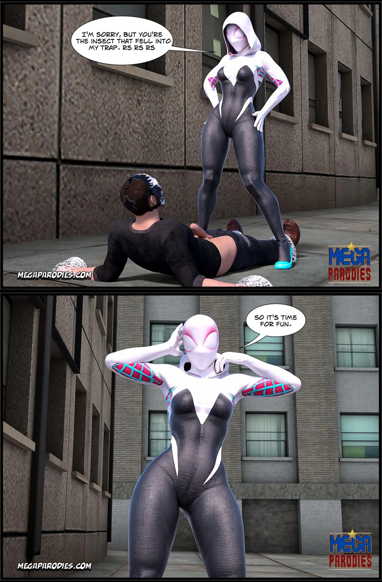 Spider-Gwen X Rhino Porn Comic english 15