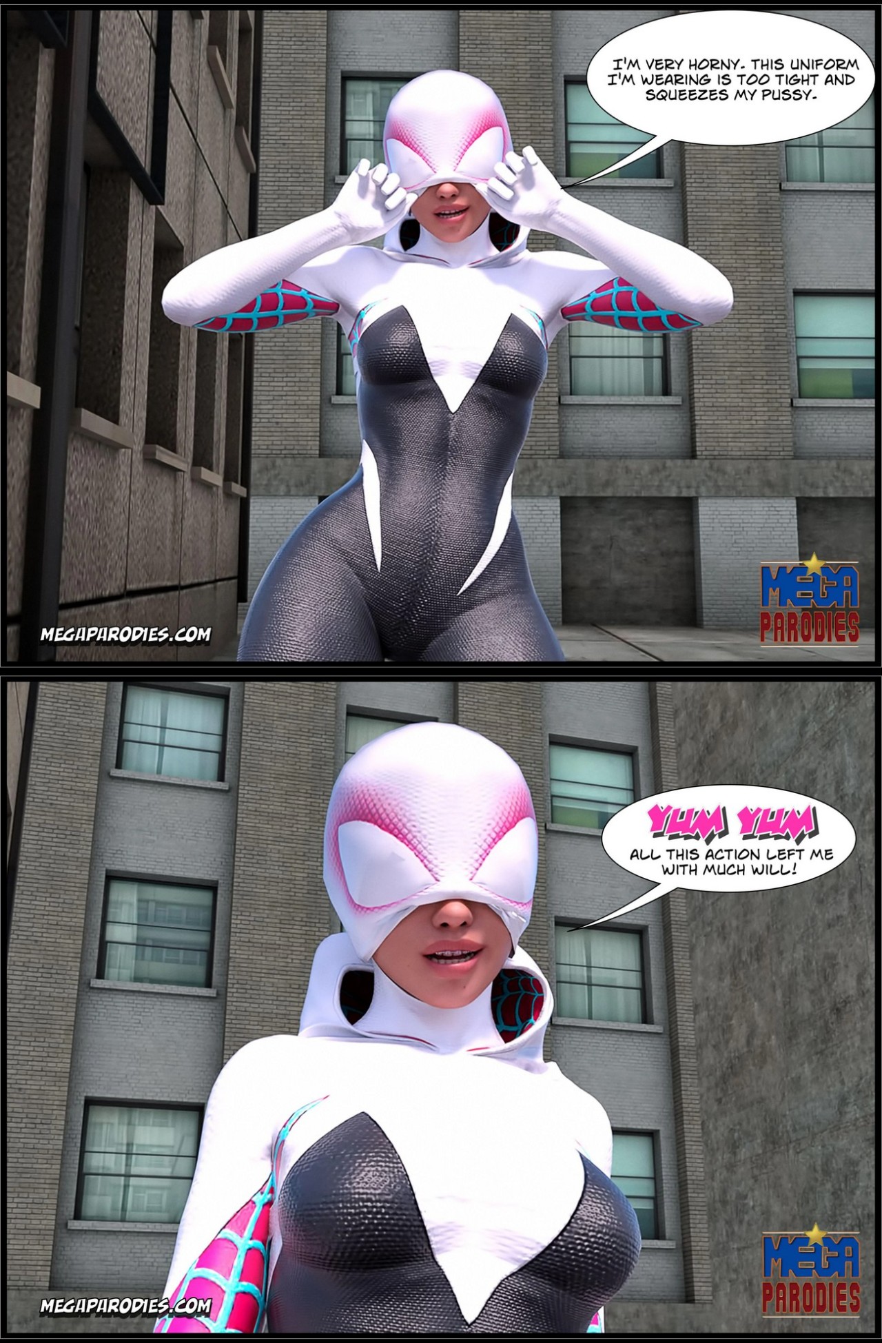 Spider-Gwen X Rhino Porn Comic english 16