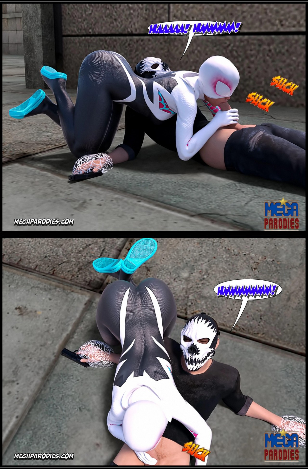 Spider-Gwen X Rhino Porn Comic english 18