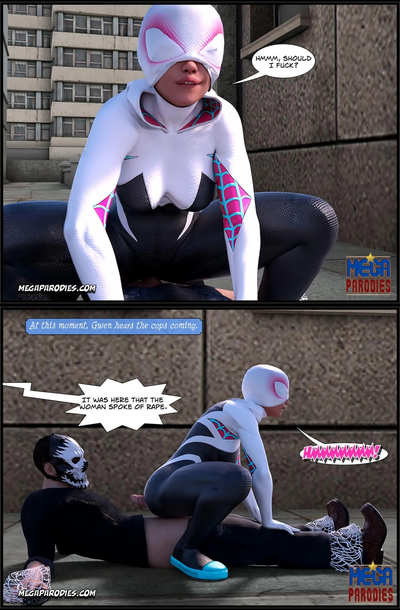 Spider-Gwen X Rhino Porn Comic english 21