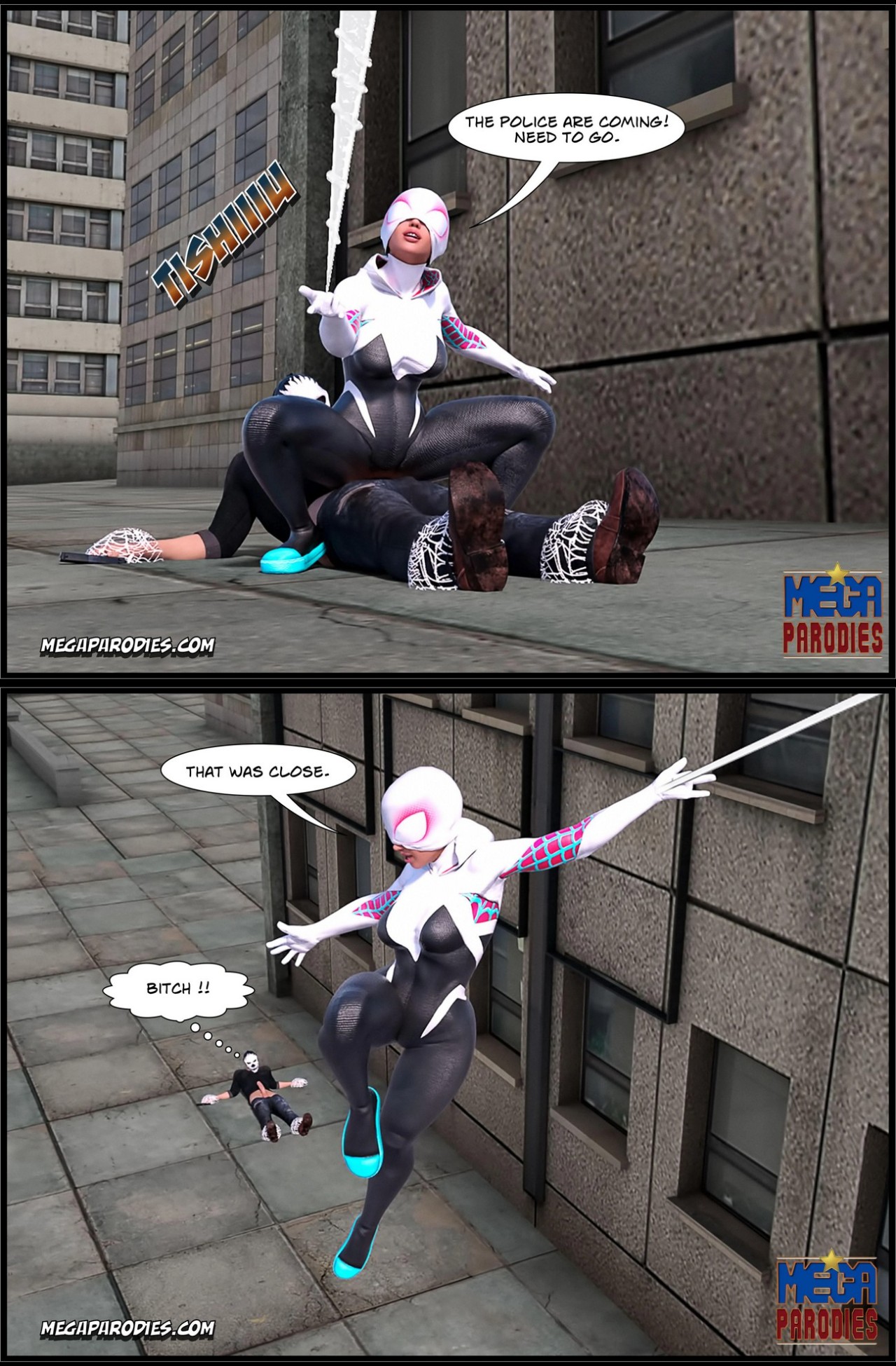 Spider-Gwen X Rhino Porn Comic english 22