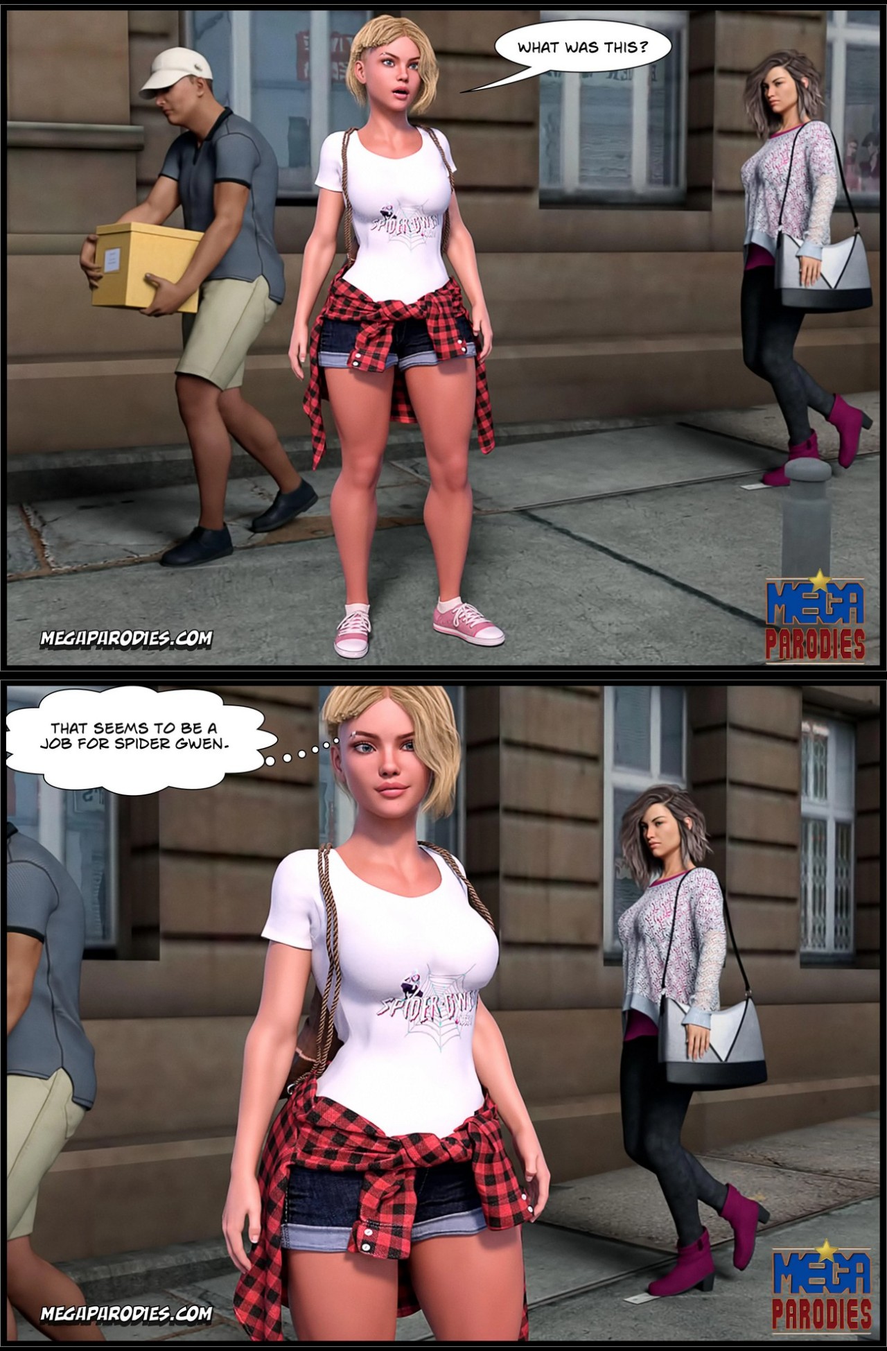 Spider-Gwen X Rhino Porn Comic english 24