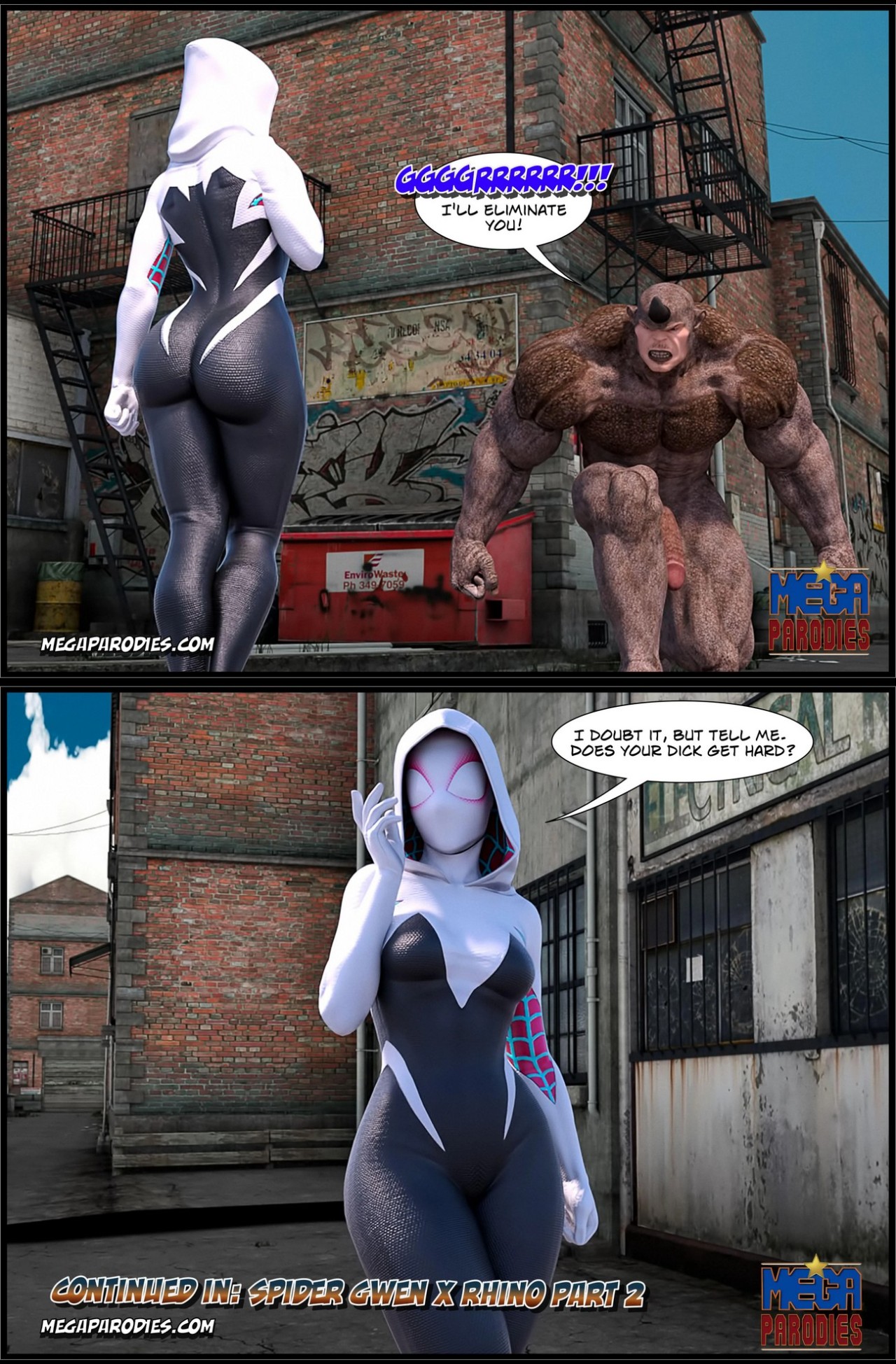 Spider-Gwen X Rhino Porn Comic english 33