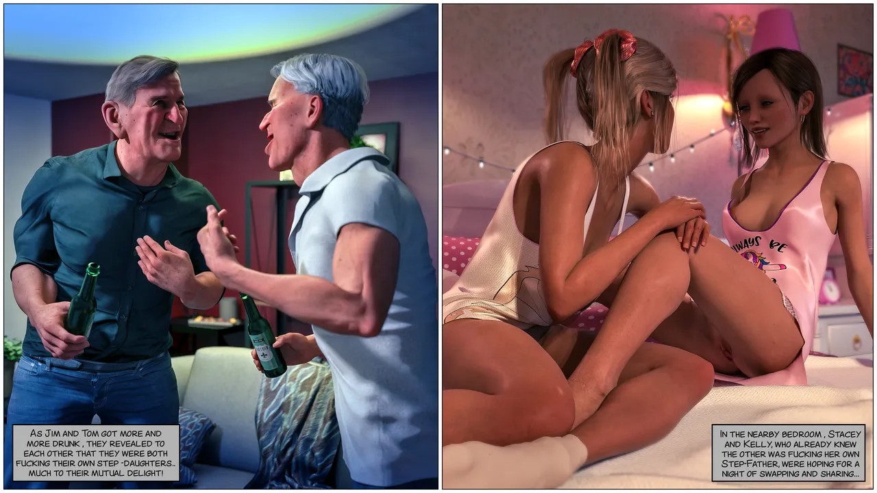 Step Daddy Swappers Porn Comic english 05