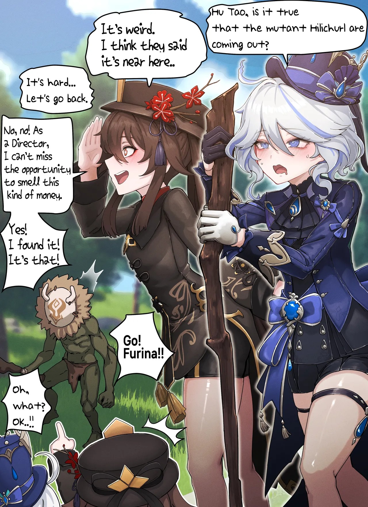 Teyvat Gravure Part 8: Hu Tao & Furina Porn Comic english 02