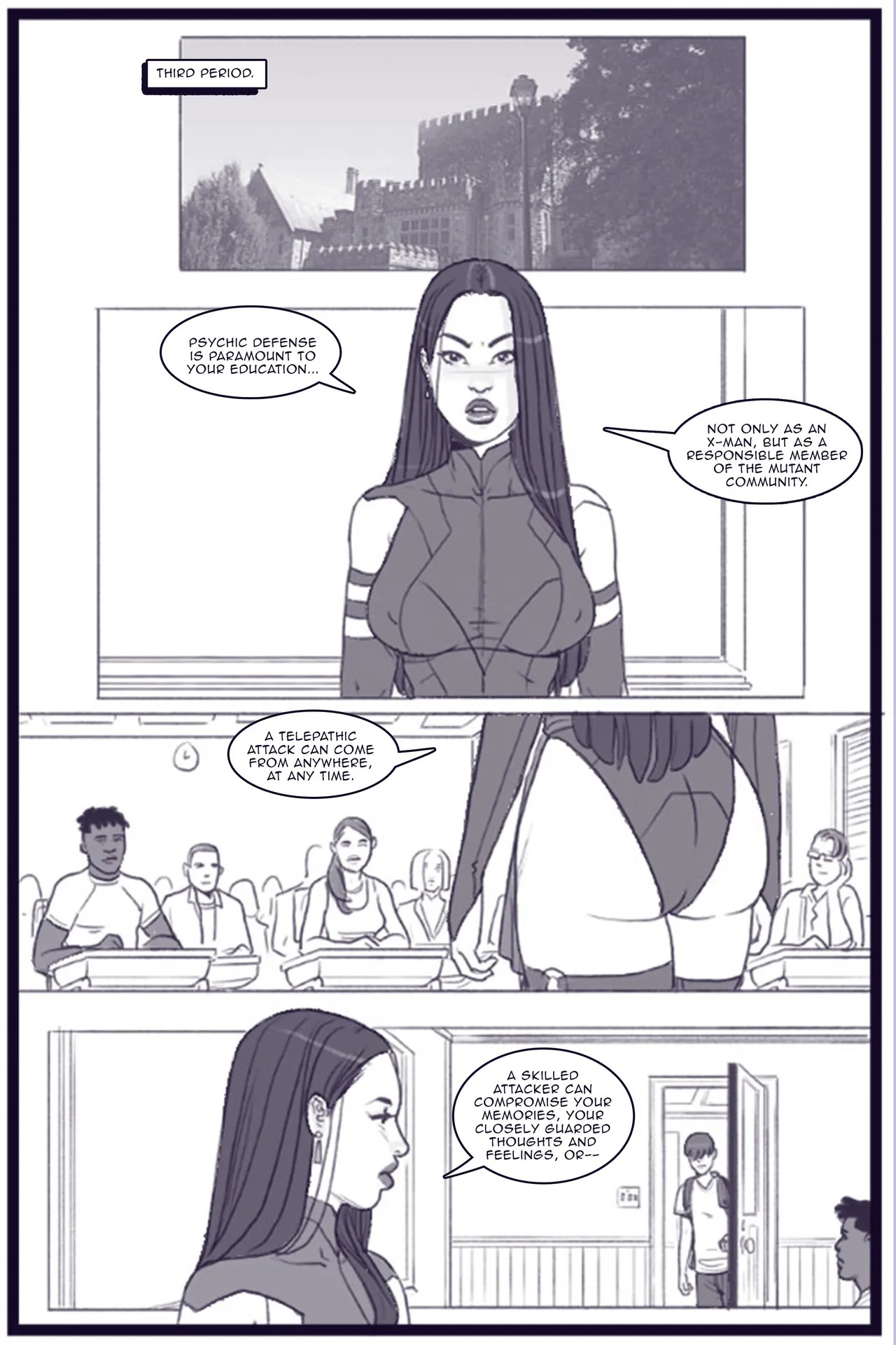 X Academy Bimbofied Porn Comic english 07