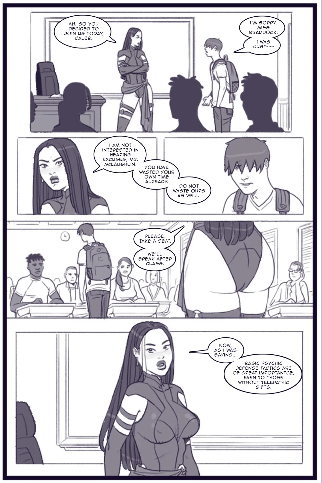 X Academy Bimbofied Porn Comic english 08