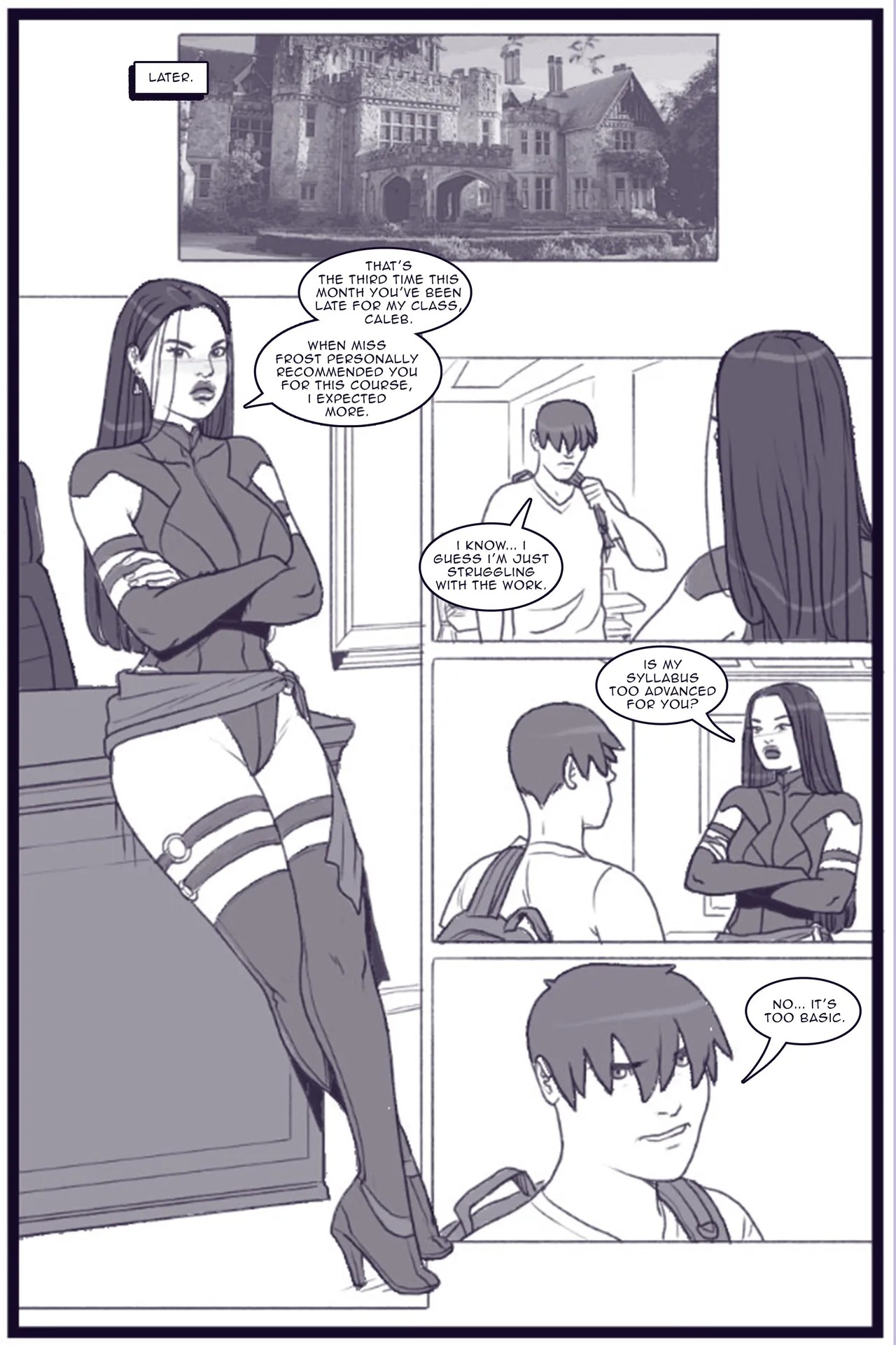 X Academy Bimbofied Porn Comic english 10
