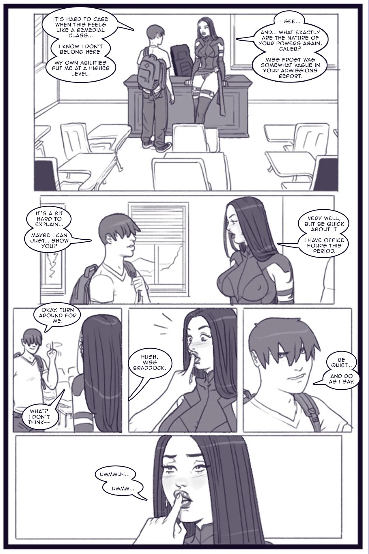 X Academy Bimbofied Porn Comic english 11