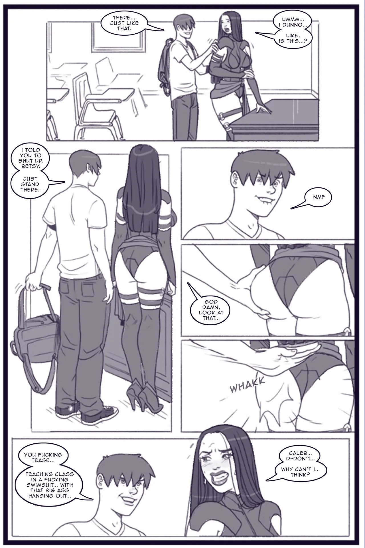 X Academy Bimbofied Porn Comic english 12