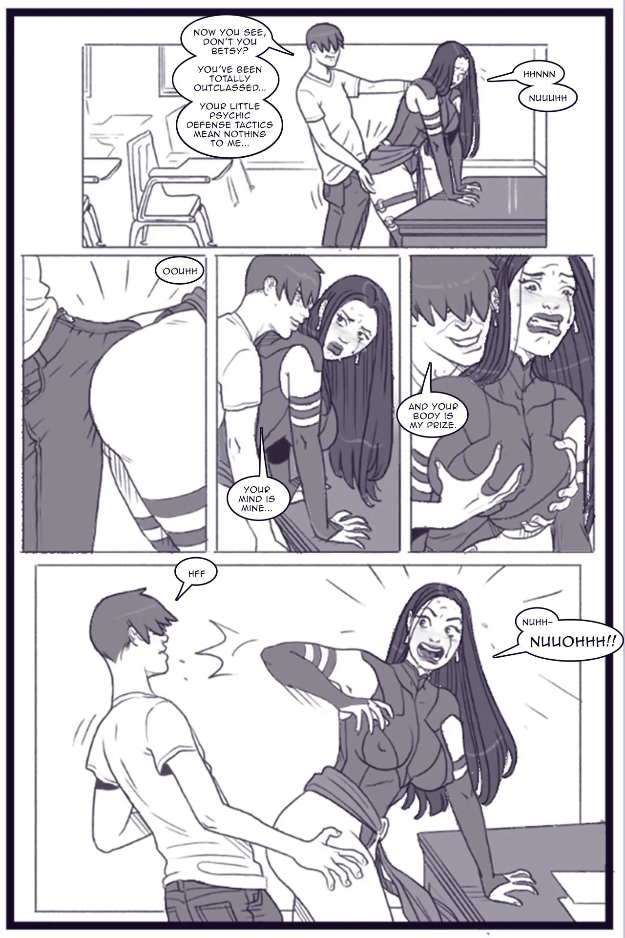 X Academy Bimbofied Porn Comic english 14
