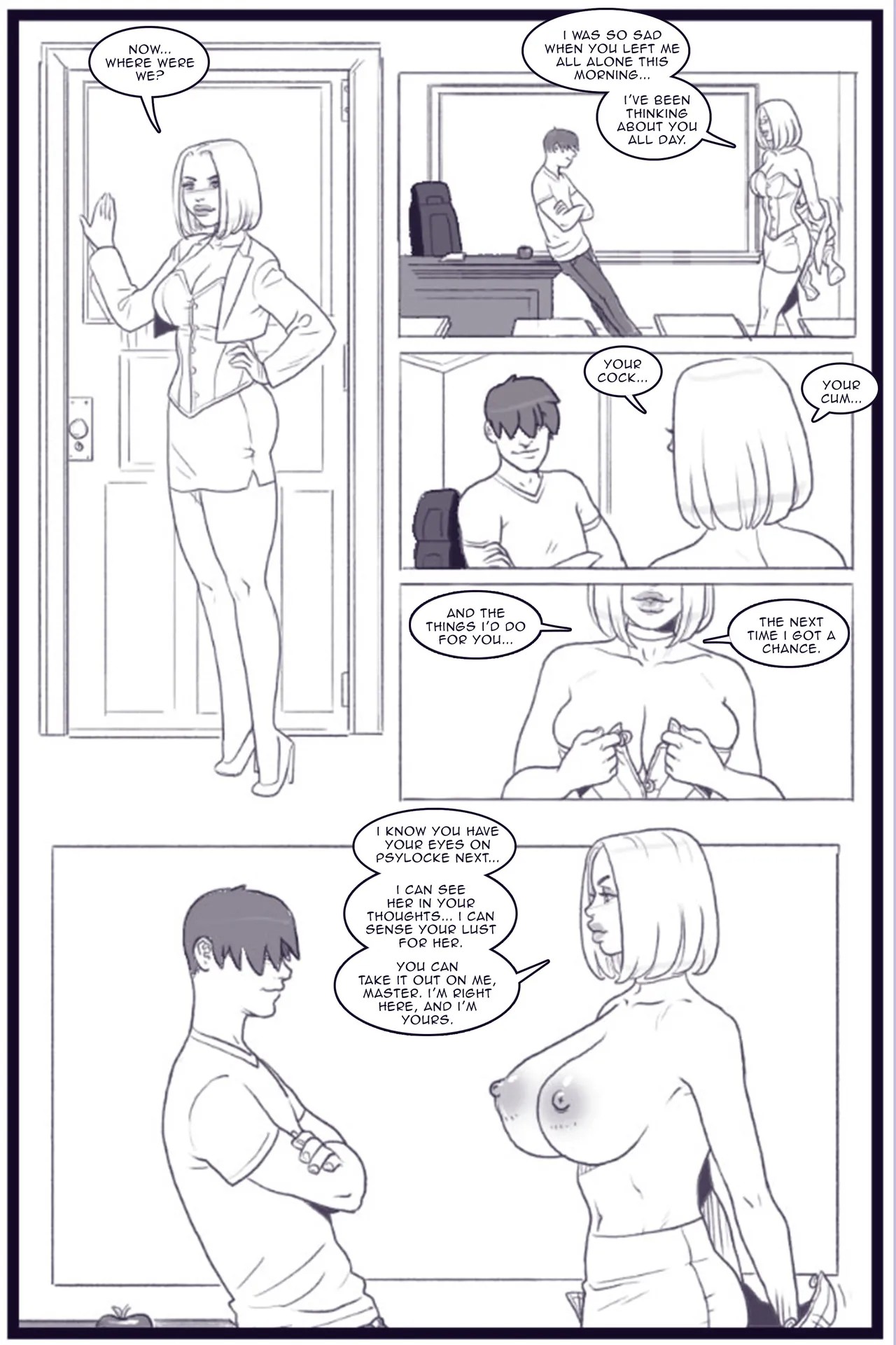 X Academy Bimbofied Porn Comic english 19