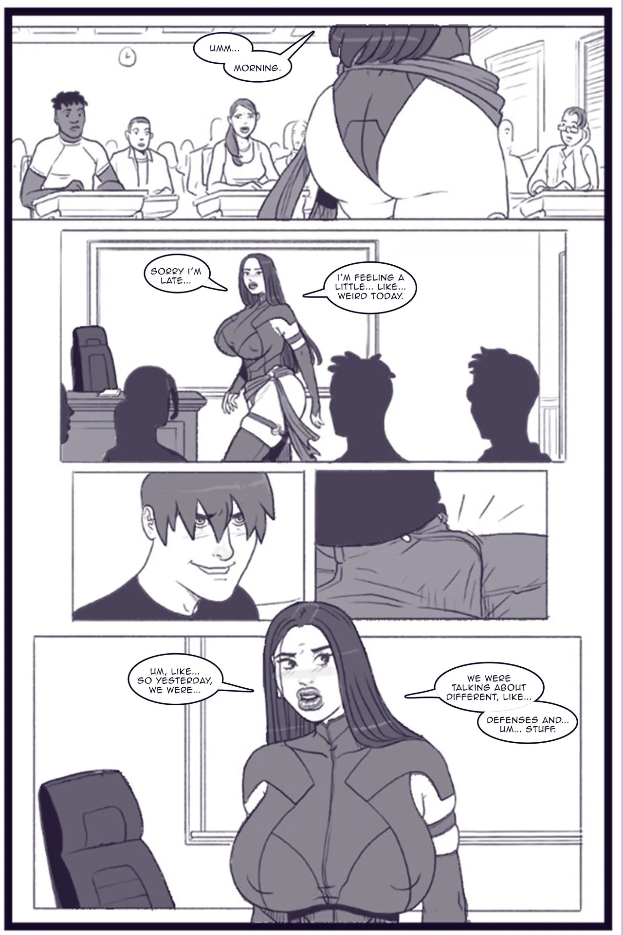X Academy Bimbofied Porn Comic english 30