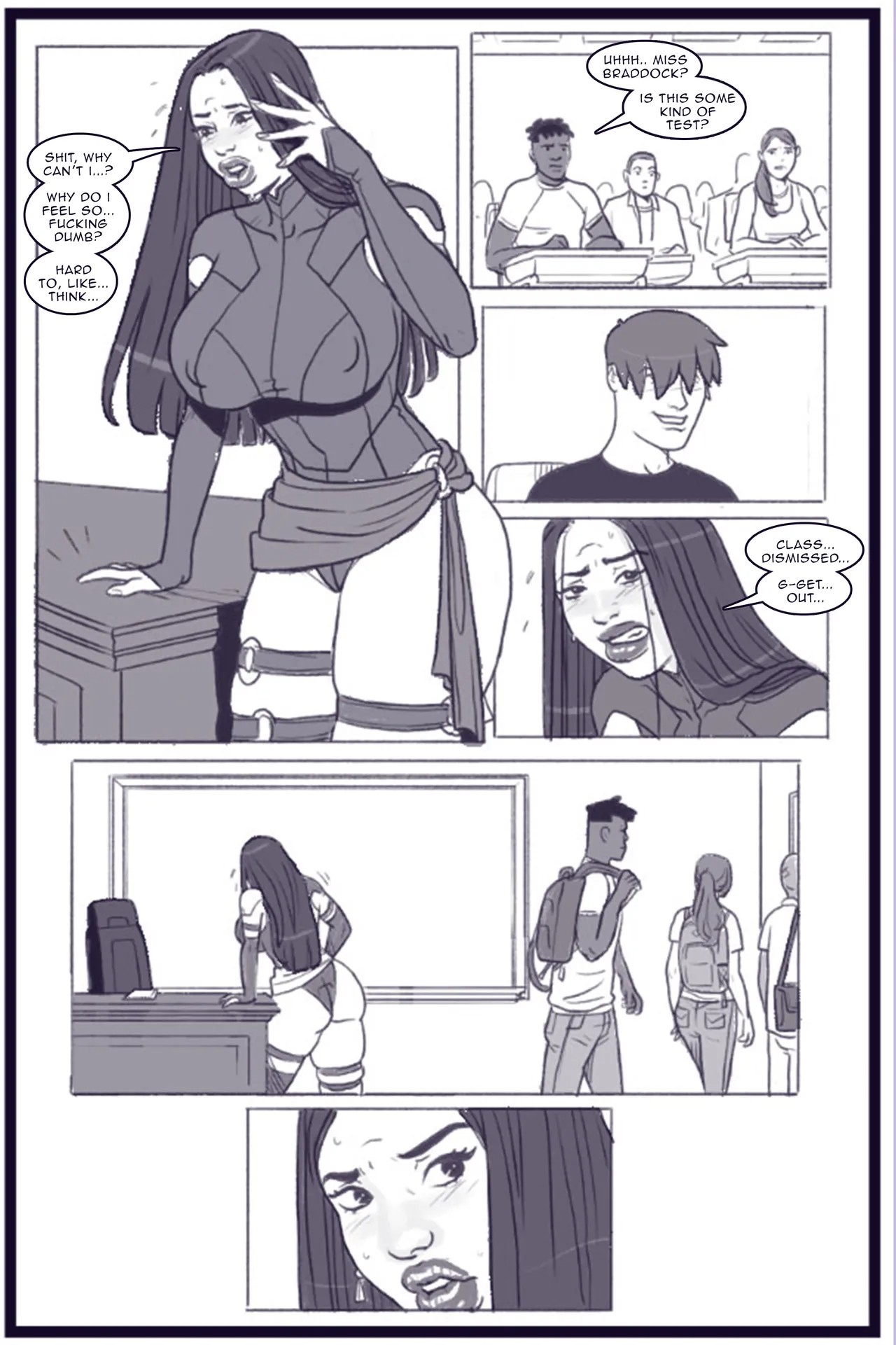 X Academy Bimbofied Porn Comic english 32