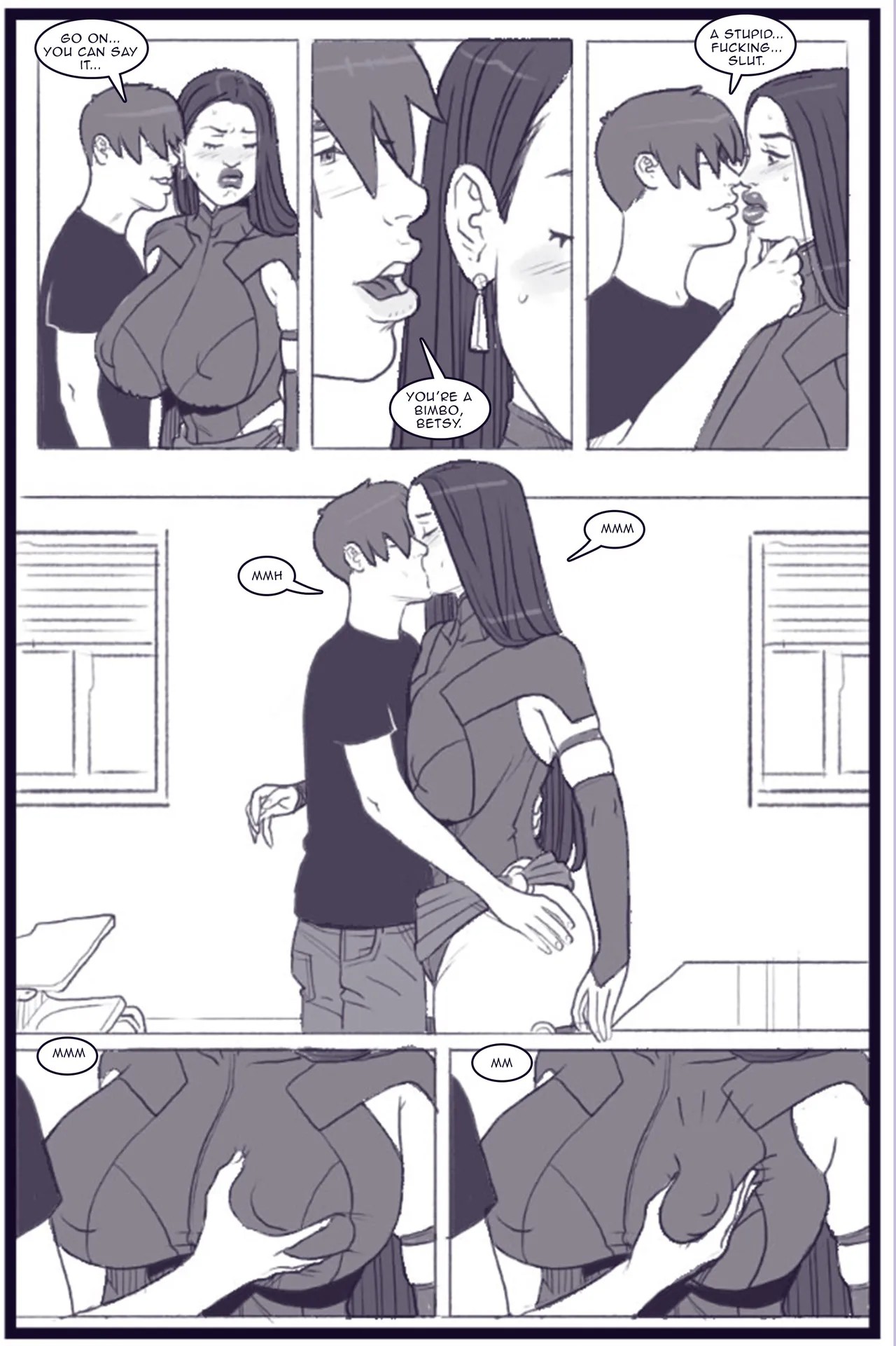 X Academy Bimbofied Porn Comic english 34