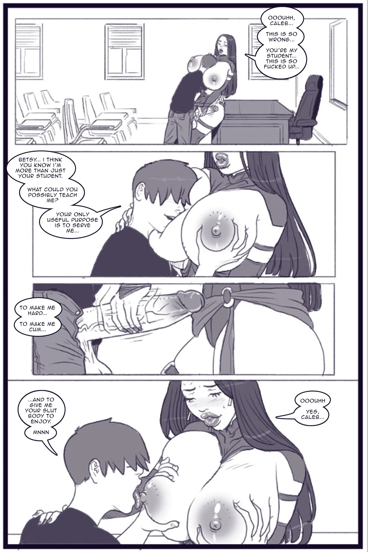 X Academy Bimbofied Porn Comic english 40