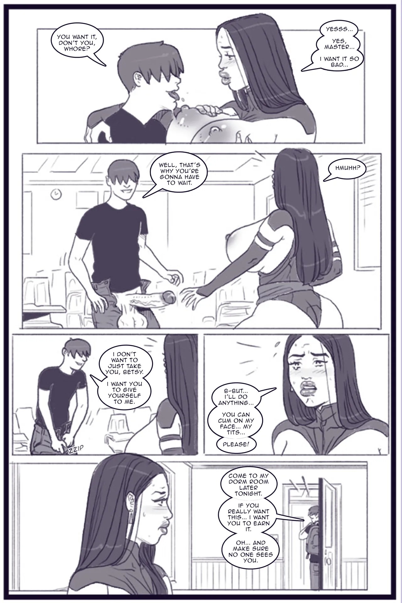 X Academy Bimbofied Porn Comic english 44
