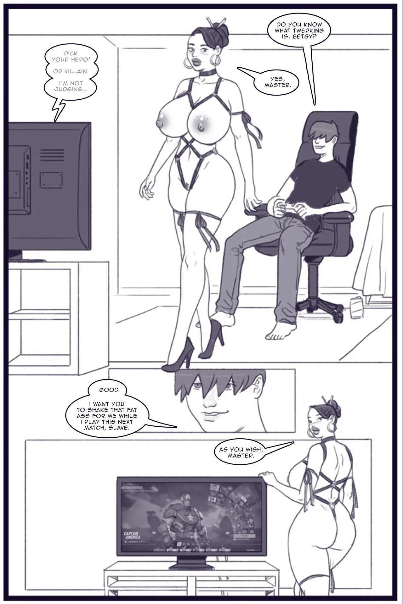X Academy Bimbofied Porn Comic english 50