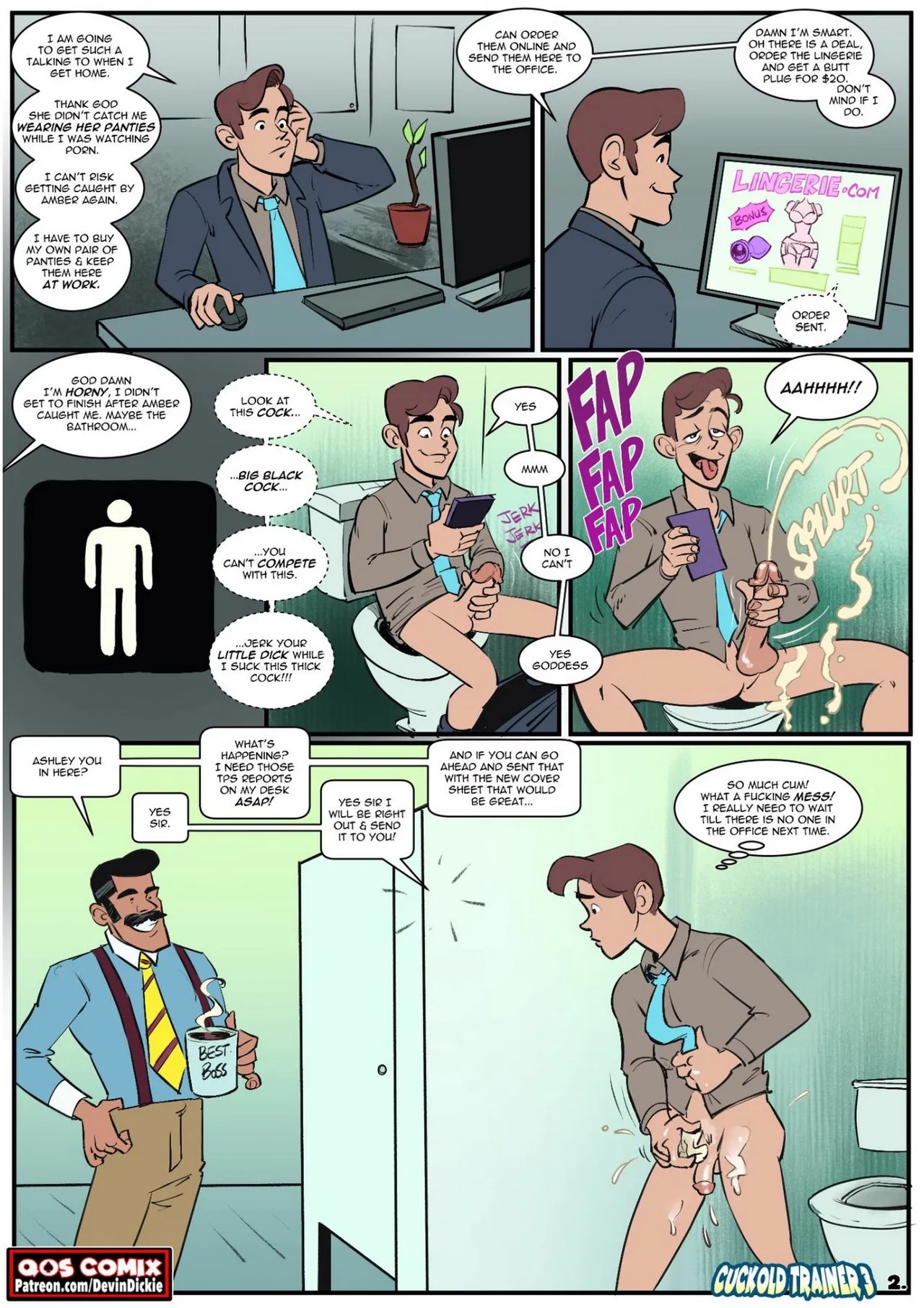 Cuckold Trainer Part 3: Office Security Porn Comics english 03