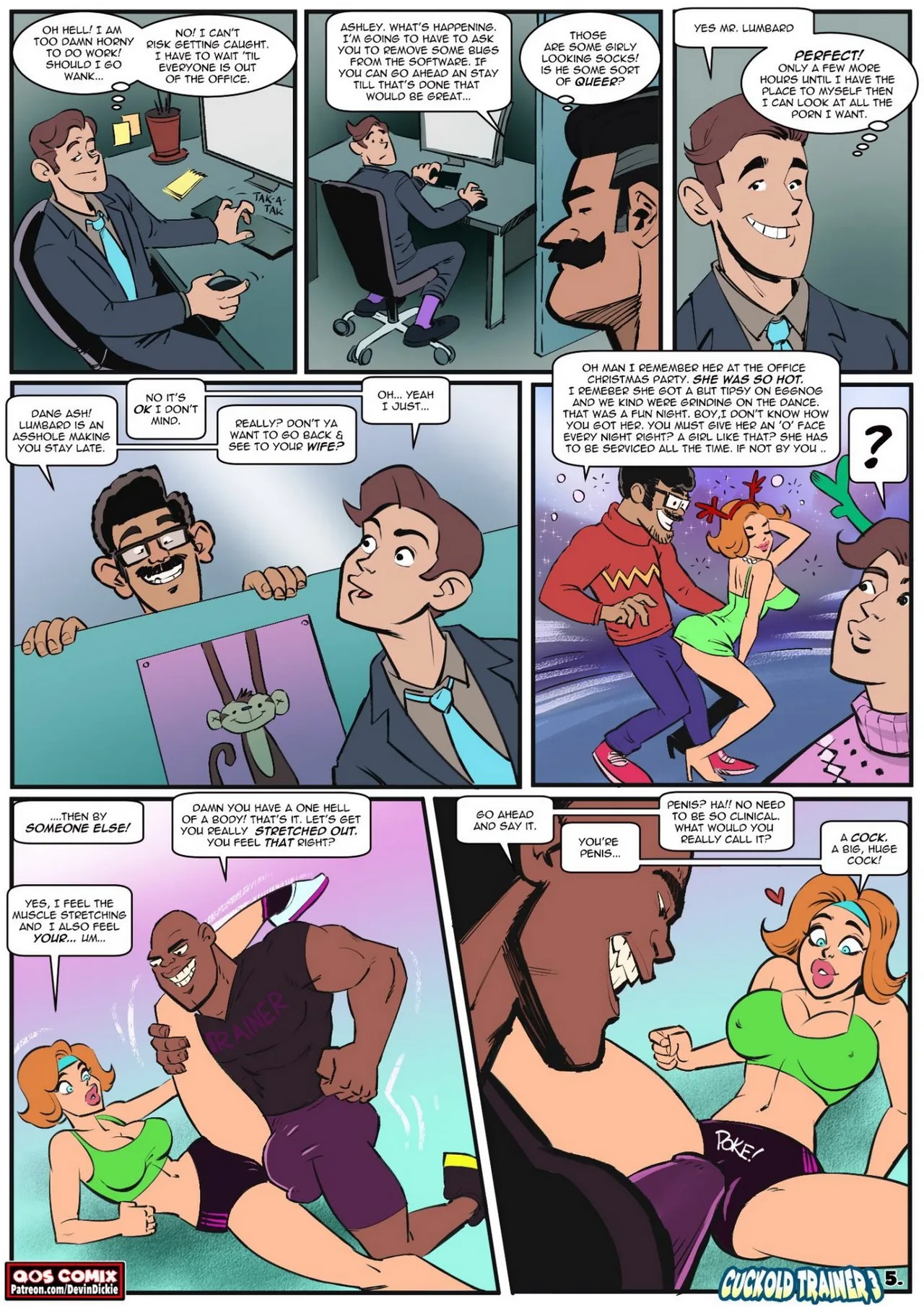 Cuckold Trainer Part 3: Office Security Porn Comics english 06