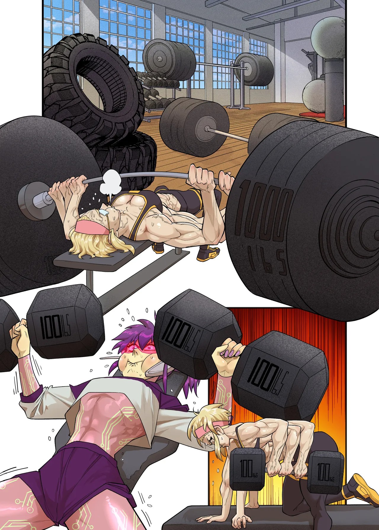 Spinny And Mecha Maid Hit The Gym Porn Comics english 02