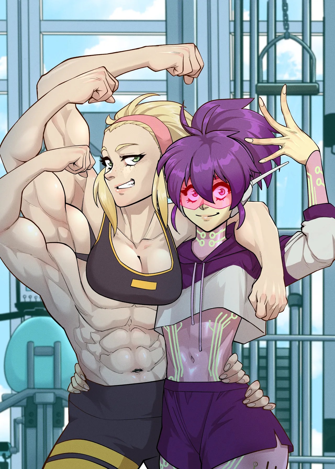 Spinny And Mecha Maid Hit The Gym Porn Comics english 17