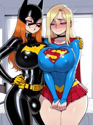 Futa Batgirl x Supergirl Porn Comics english 01