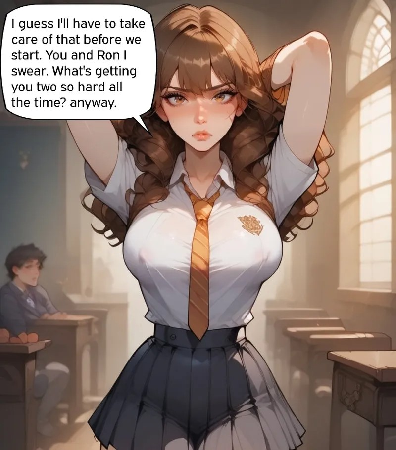 Harry And Hermione Fuck Before Studying  Porn Comics english 03