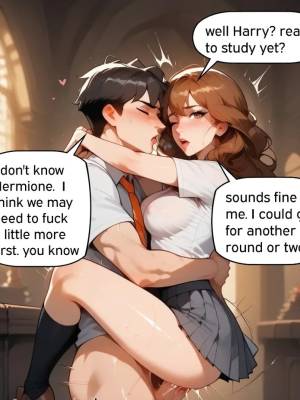 Harry And Hermione Fuck Before Studying  Porn Comics english 13