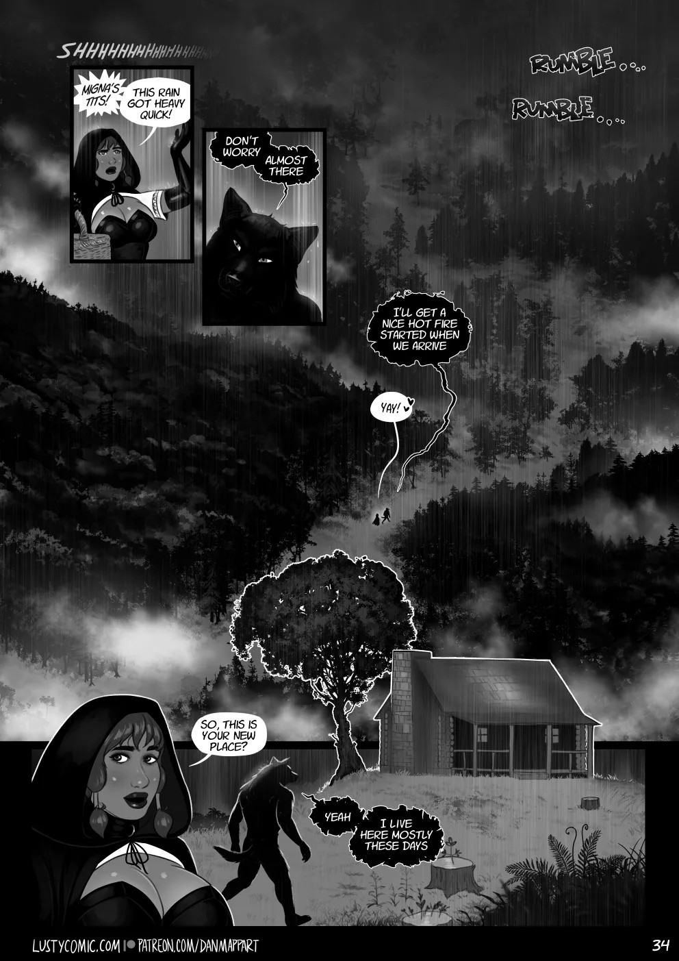 Lusty And The Big Bad Werewolf  Porn Comics english 34