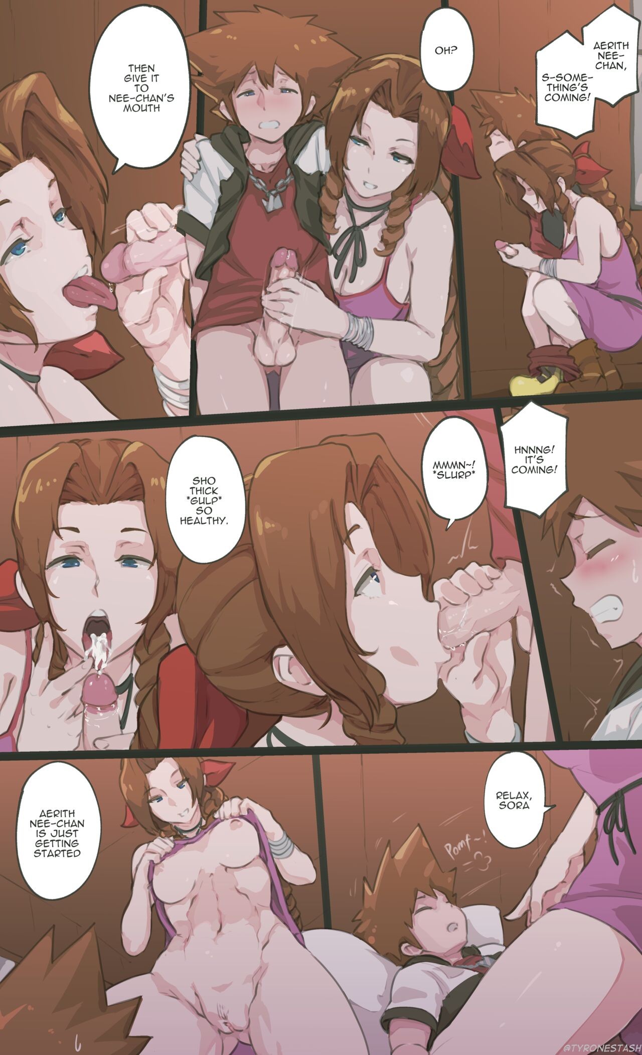 Aerith x Sora Porn Comics english 03