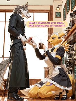 AI Generated: Renamon Maid Café Porn Comics english 07