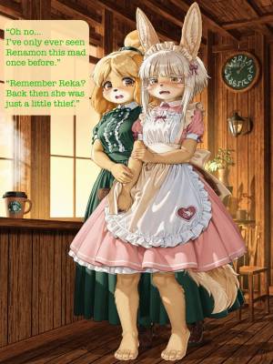AI Generated: Renamon Maid Café Porn Comics english 35