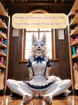 AI Generated: Renamon Maid Café Porn Comics english 40