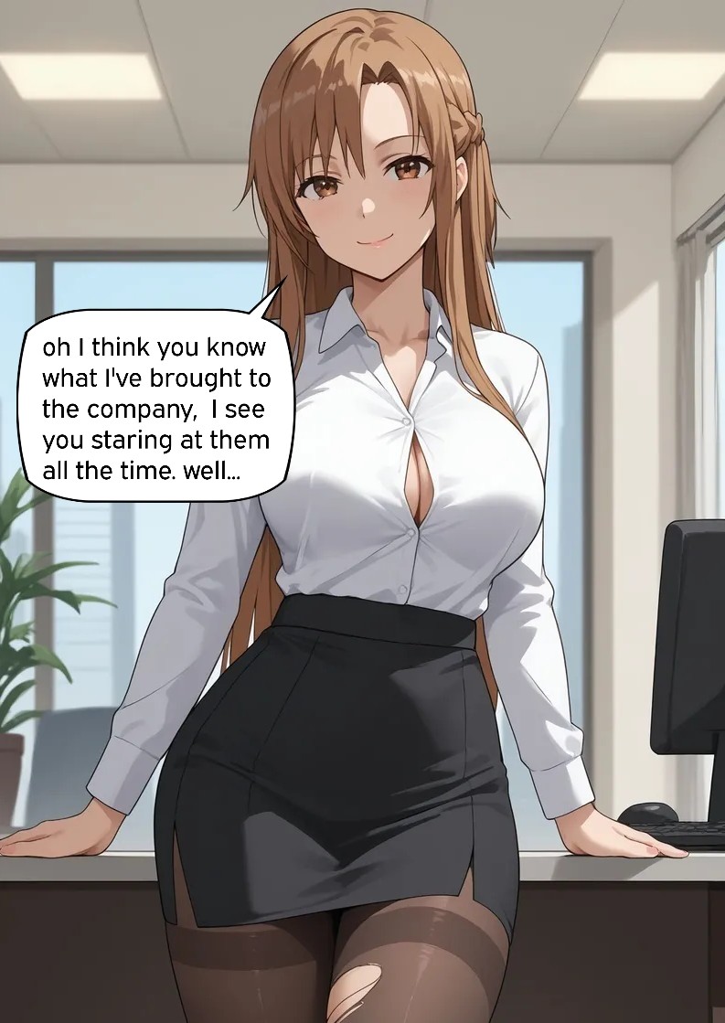 Asuna Is Your Secretary, And She Wants a Raise Porn Comics english 02