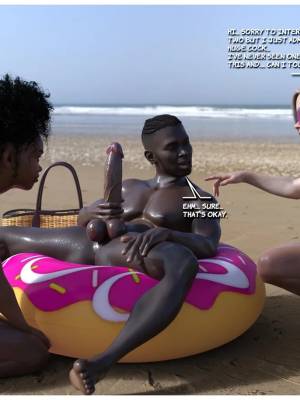 Beach Threesome Porn Comics english 04