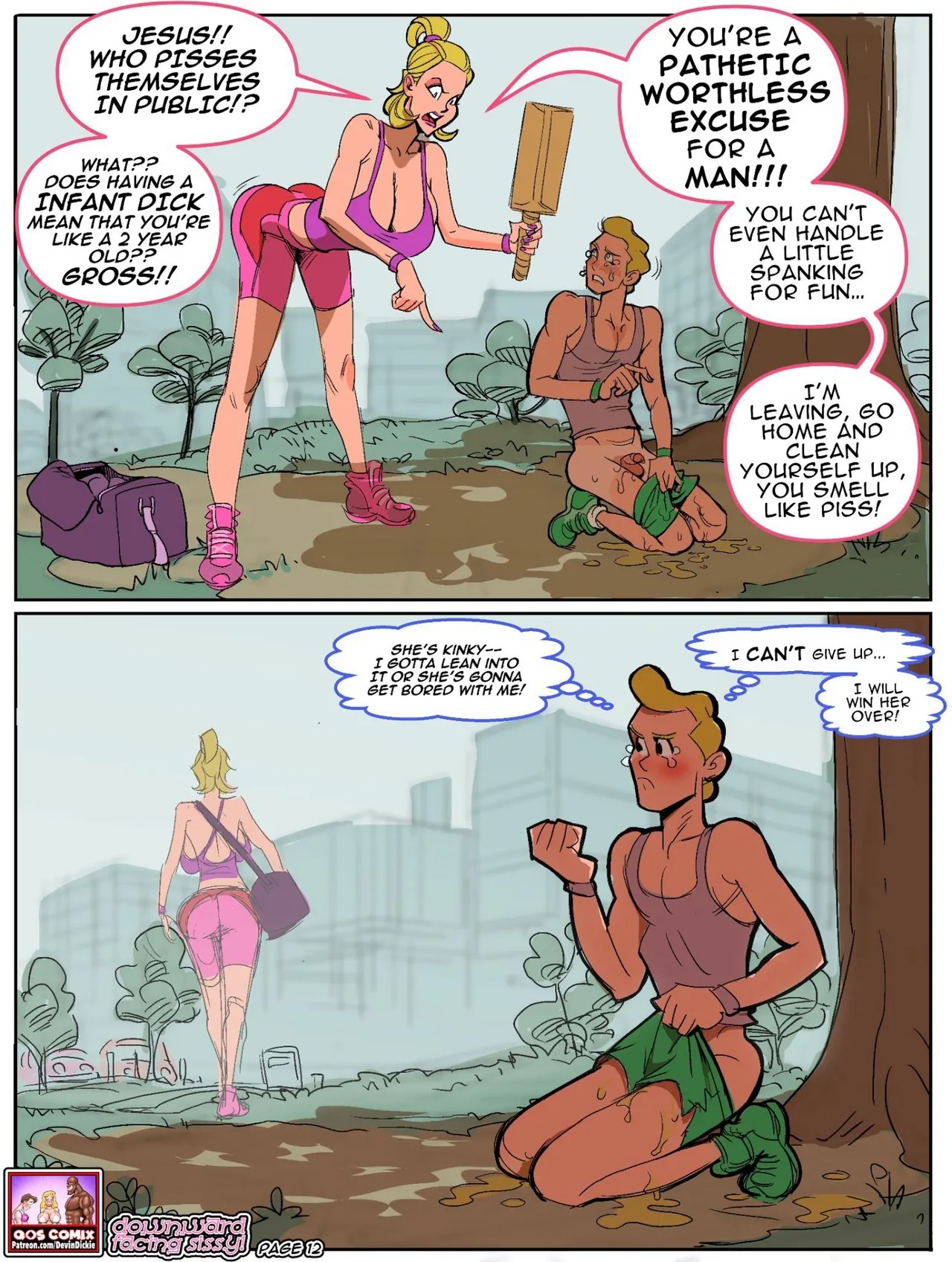 Downward Facing Sissy Porn Comics english 13
