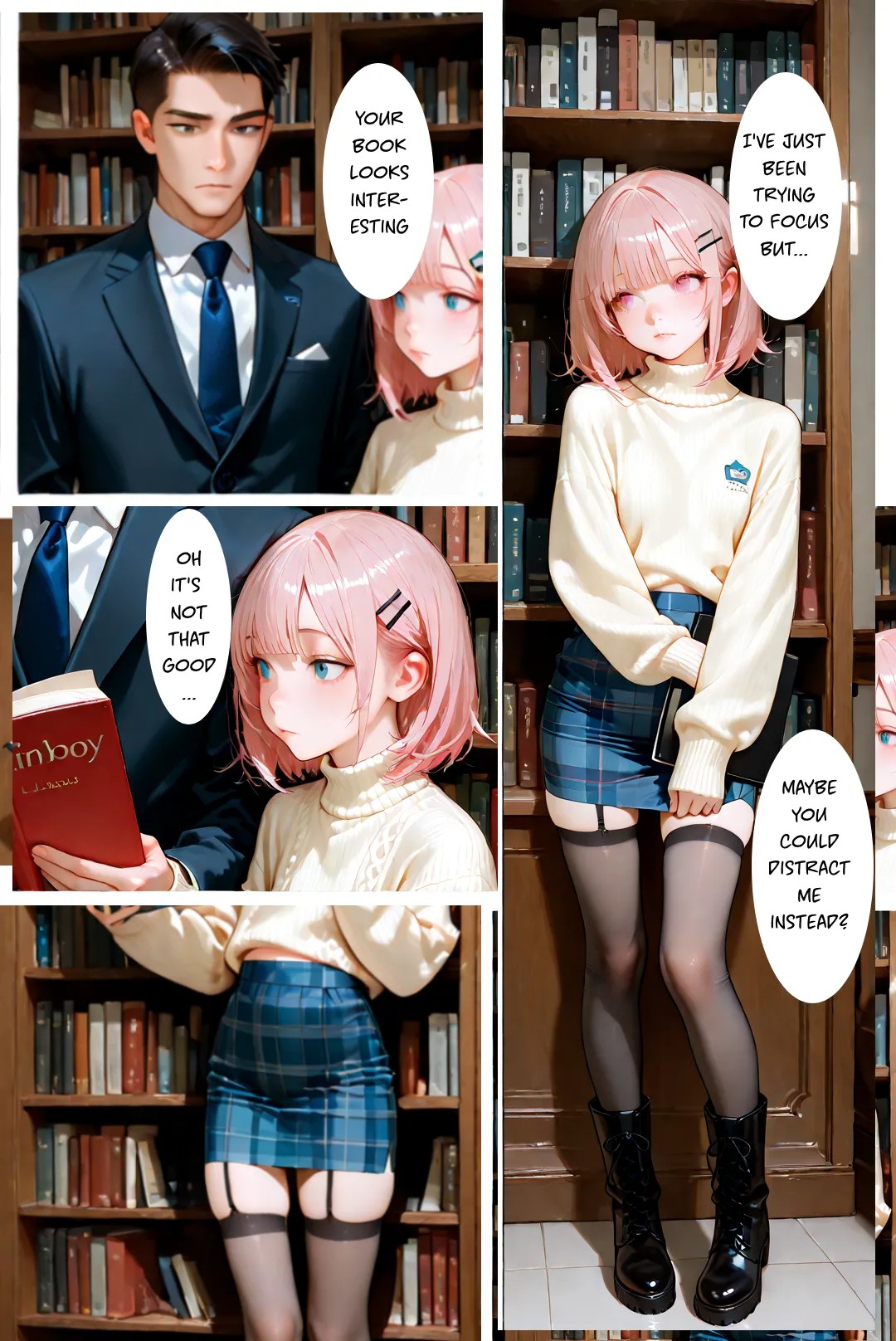 Femboy Library Porn Comics english 06