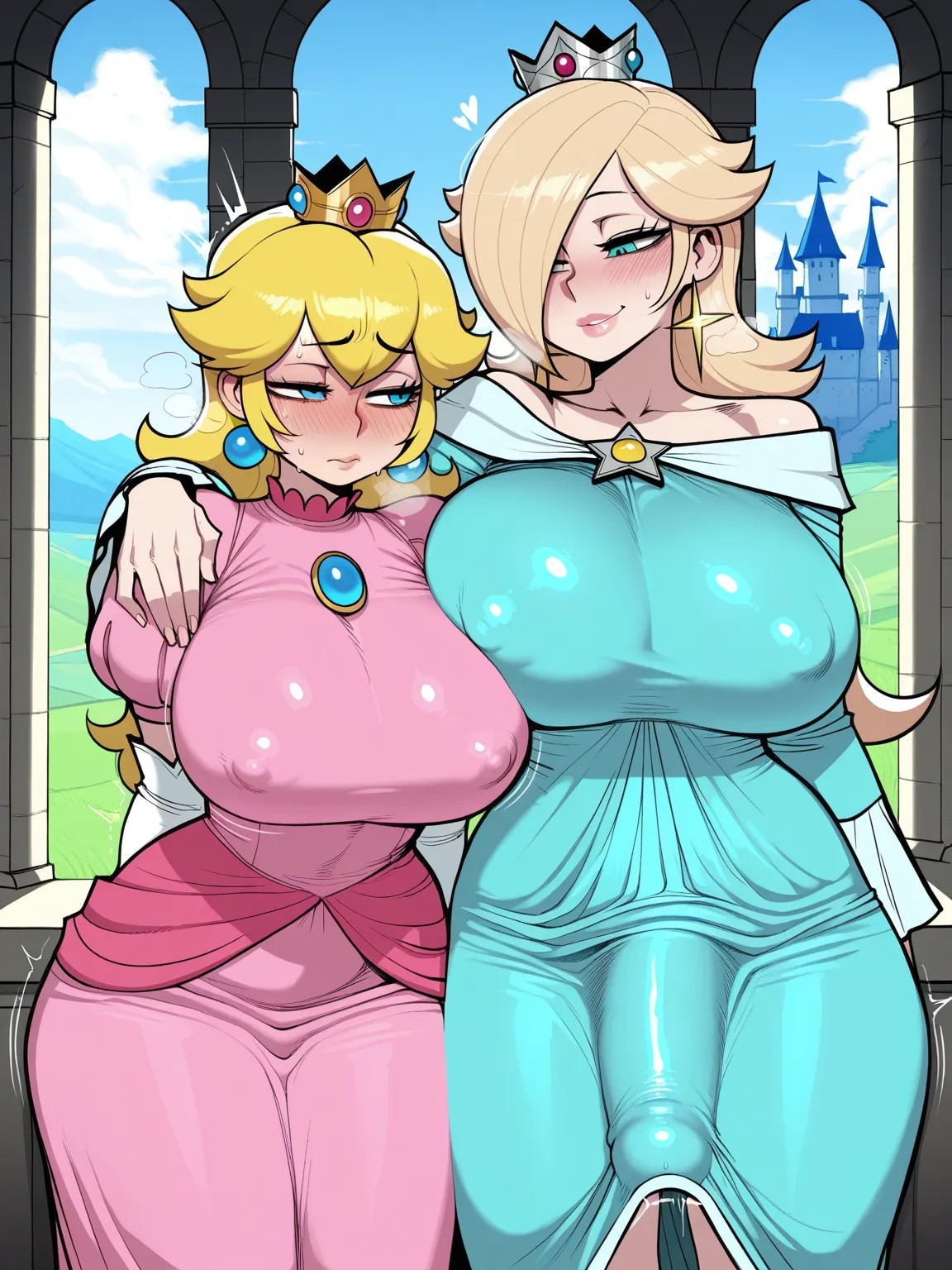 Futa Rosalina x Peach Porn Comics english 09