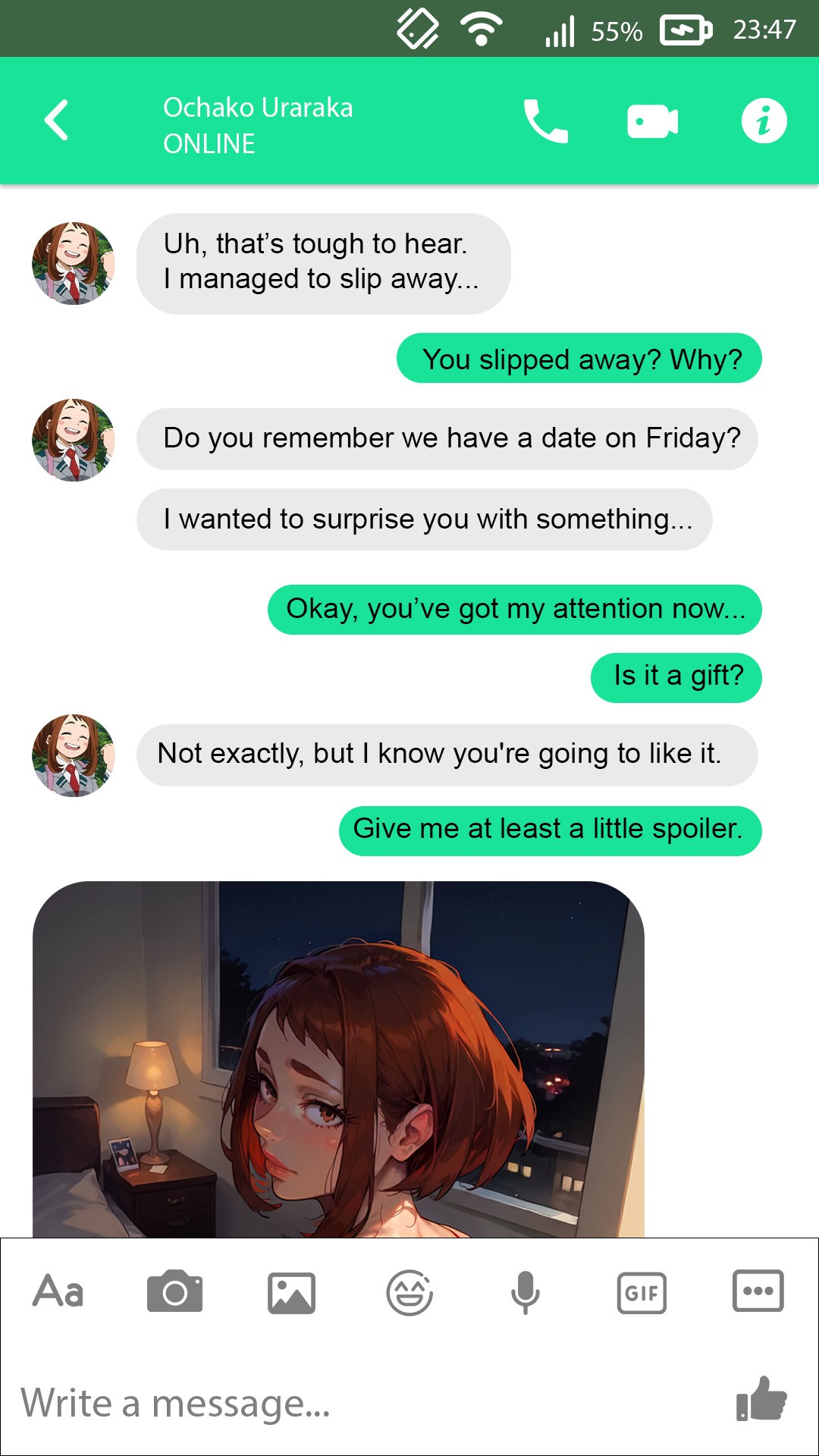 Ochako Uraraka: Hot Messages Porn Comics english 02