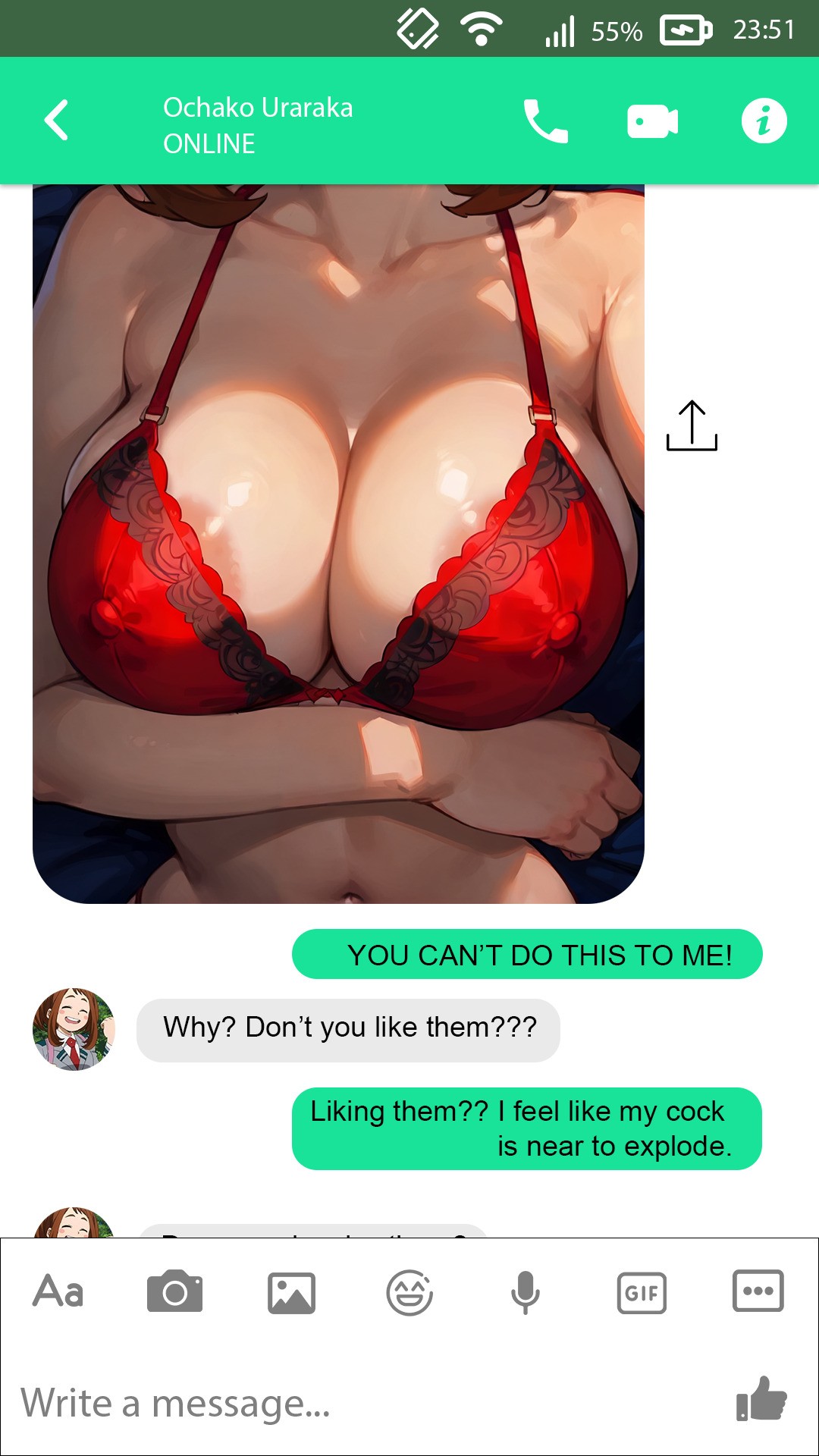 Ochako Uraraka: Hot Messages Porn Comics english 08