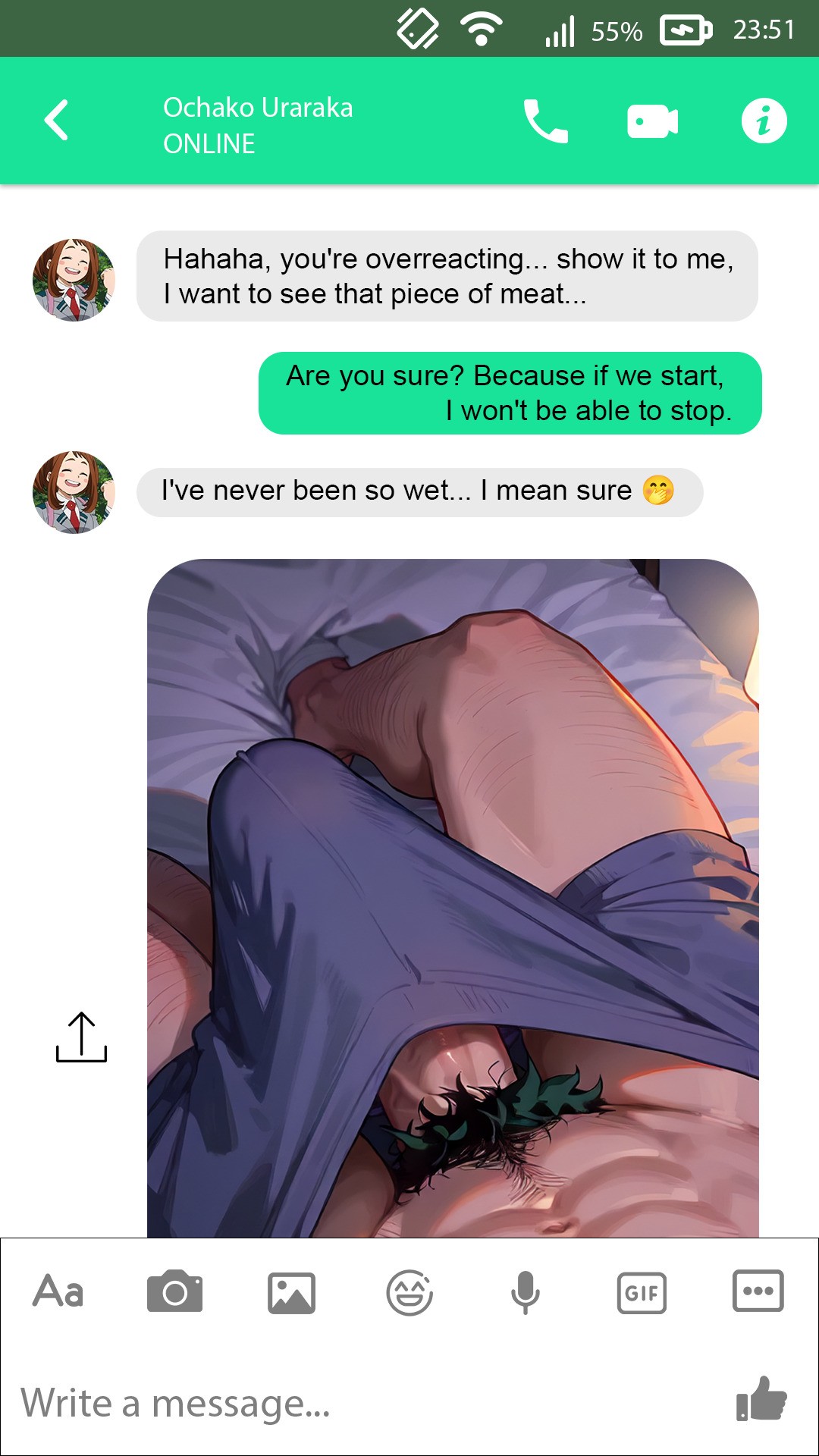 Ochako Uraraka: Hot Messages Porn Comics english 09