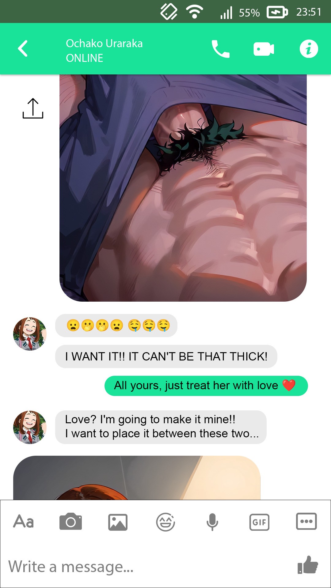 Ochako Uraraka: Hot Messages Porn Comics english 10