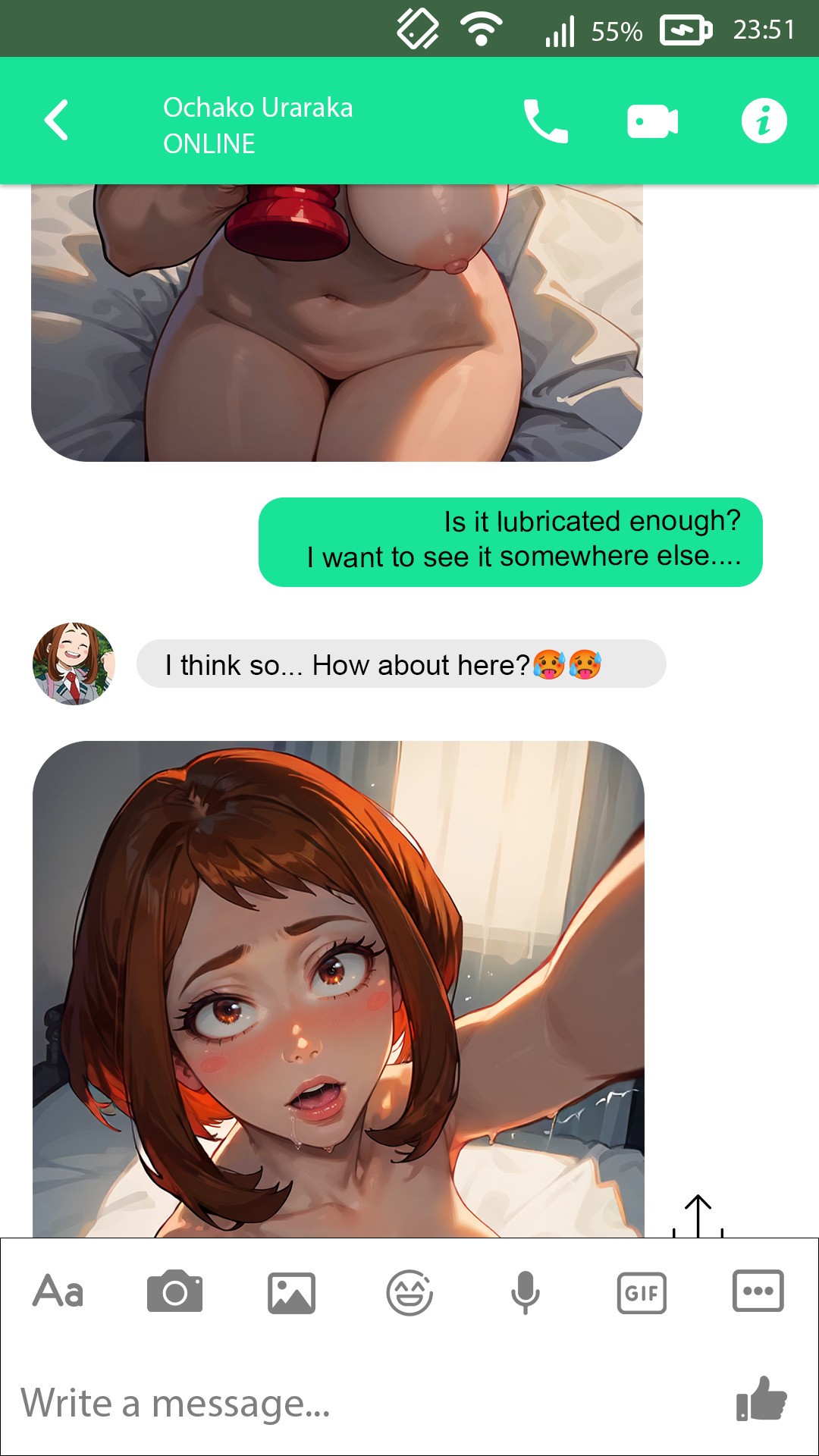 Ochako Uraraka: Hot Messages Porn Comics english 24